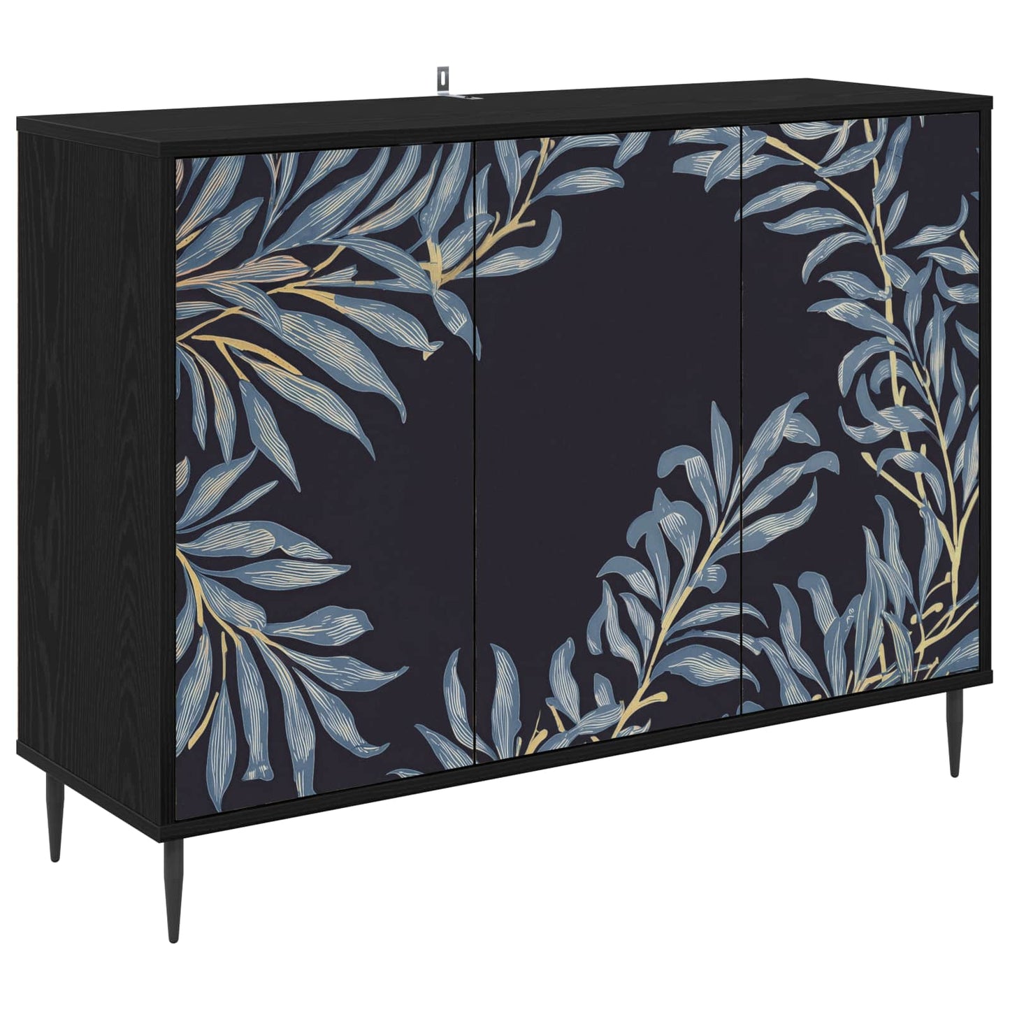 Serviesskap DOKKUM Svart eik 102 x 33 x 76 cm Konstruert tre