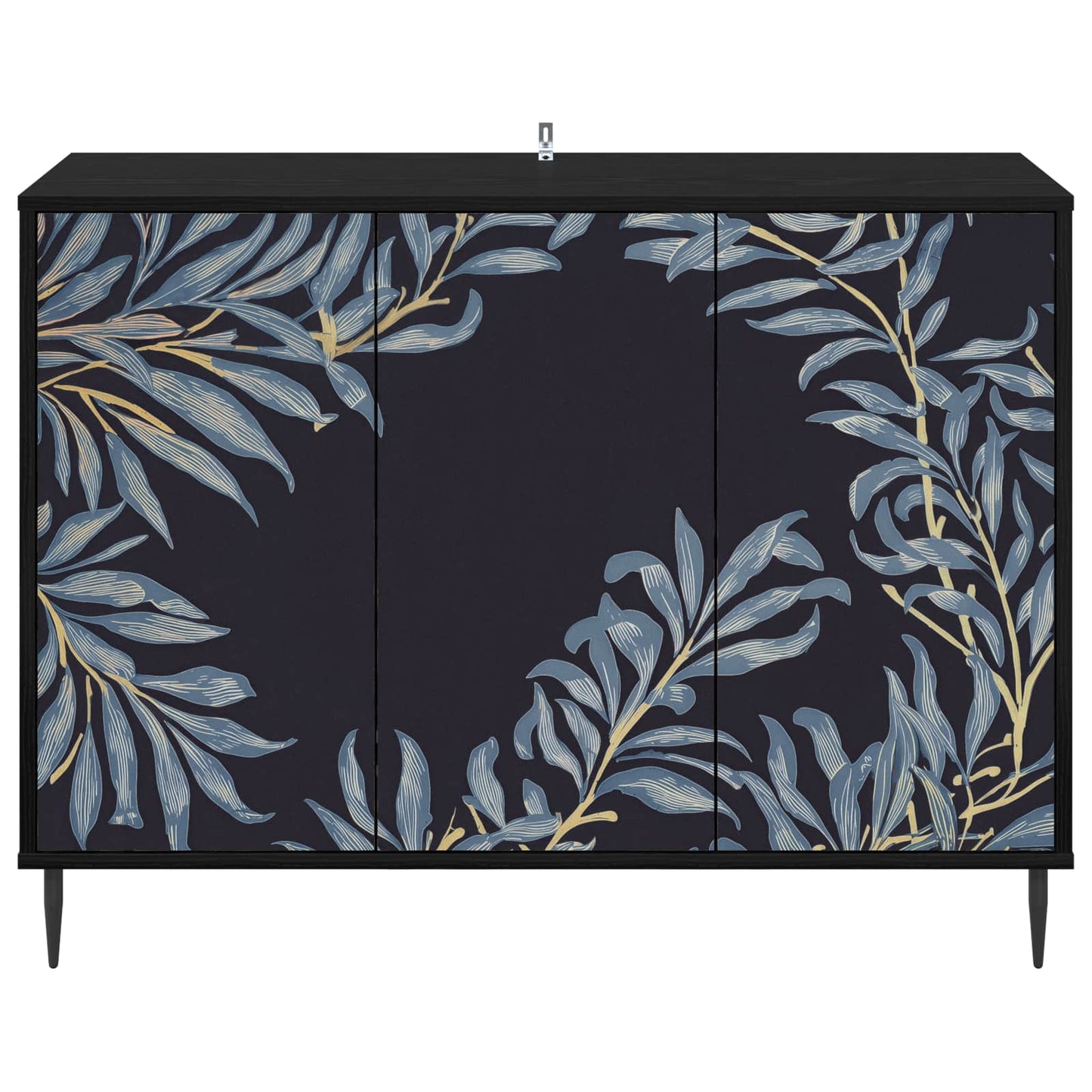 Serviesskap DOKKUM Svart eik 102 x 33 x 76 cm Konstruert tre