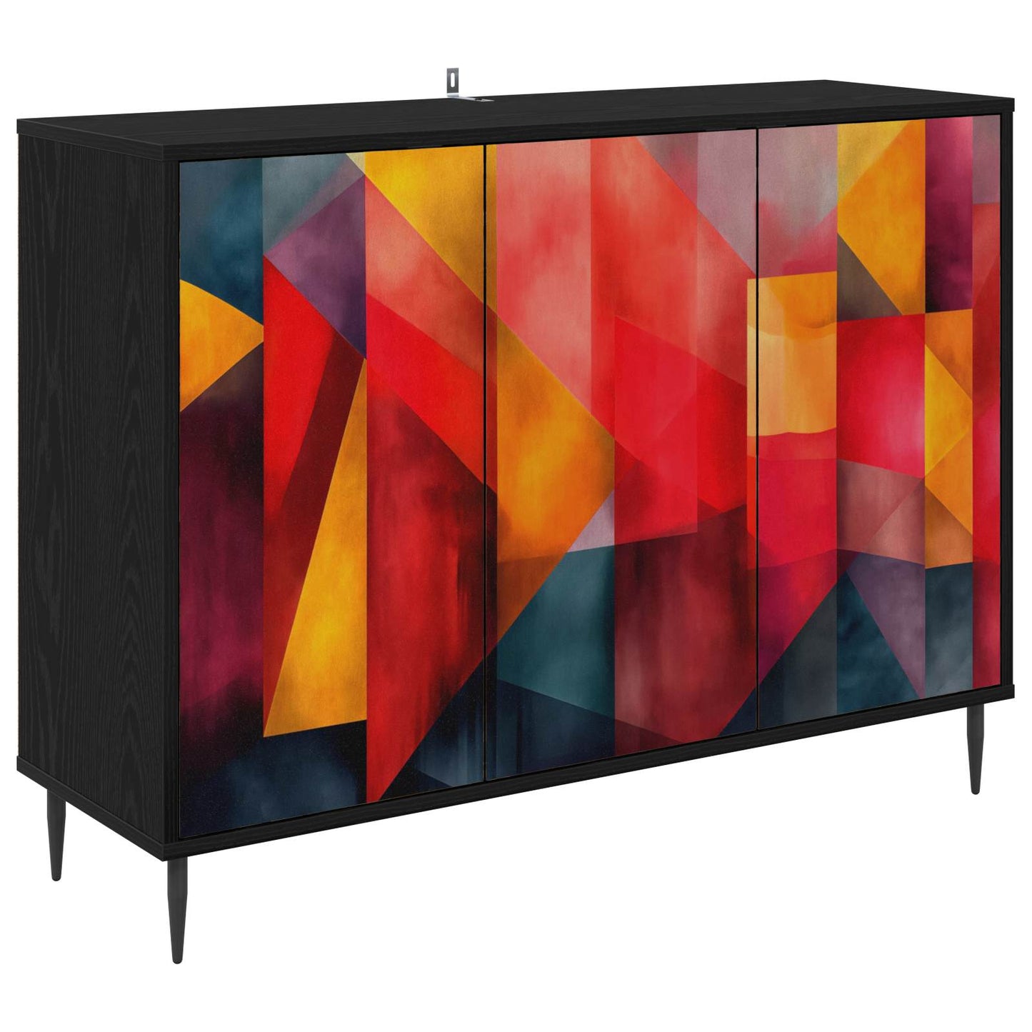 Serviesskap HEESCH Svart eik 102 x 33 x 76 cm Konstruert tre
