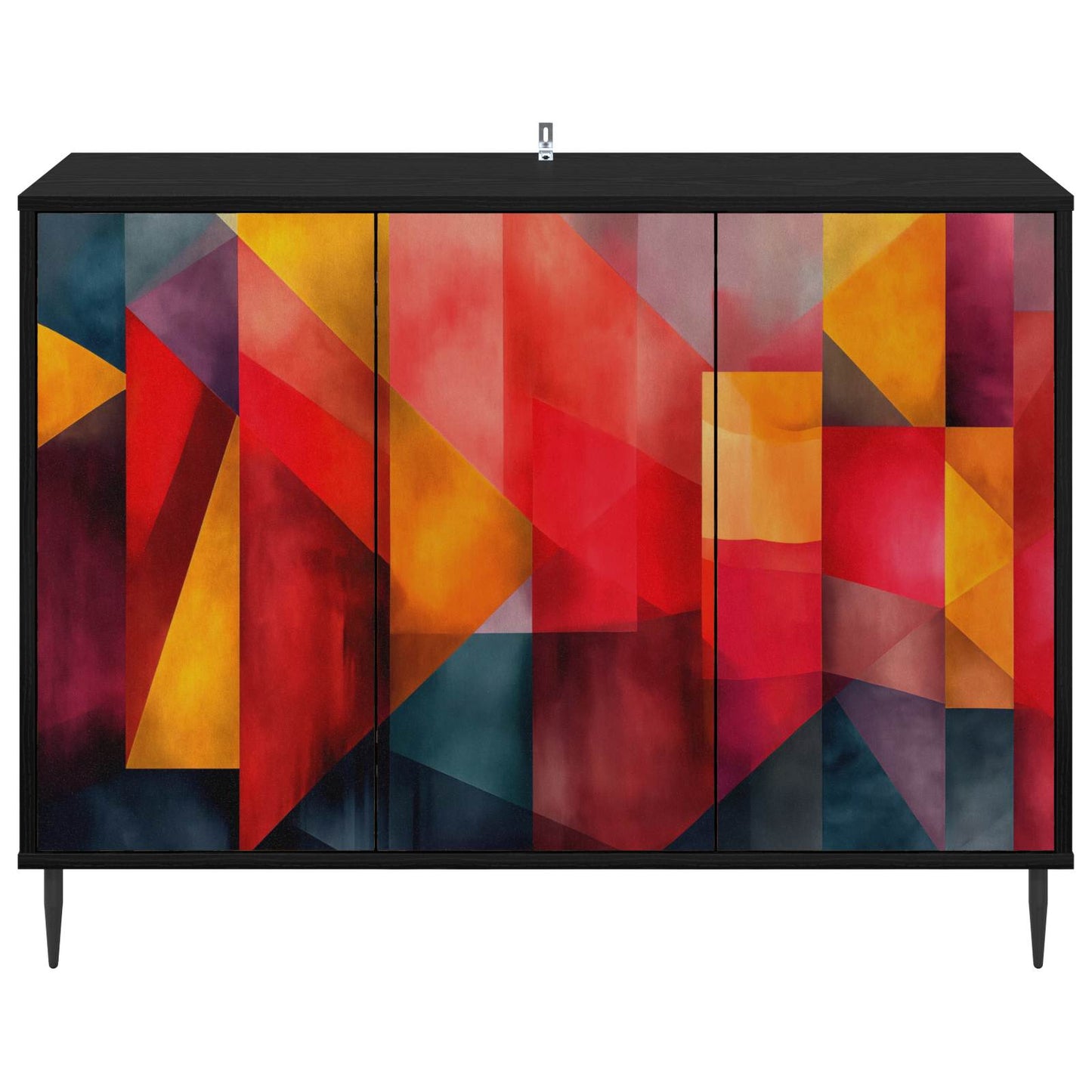 Serviesskap HEESCH Svart eik 102 x 33 x 76 cm Konstruert tre