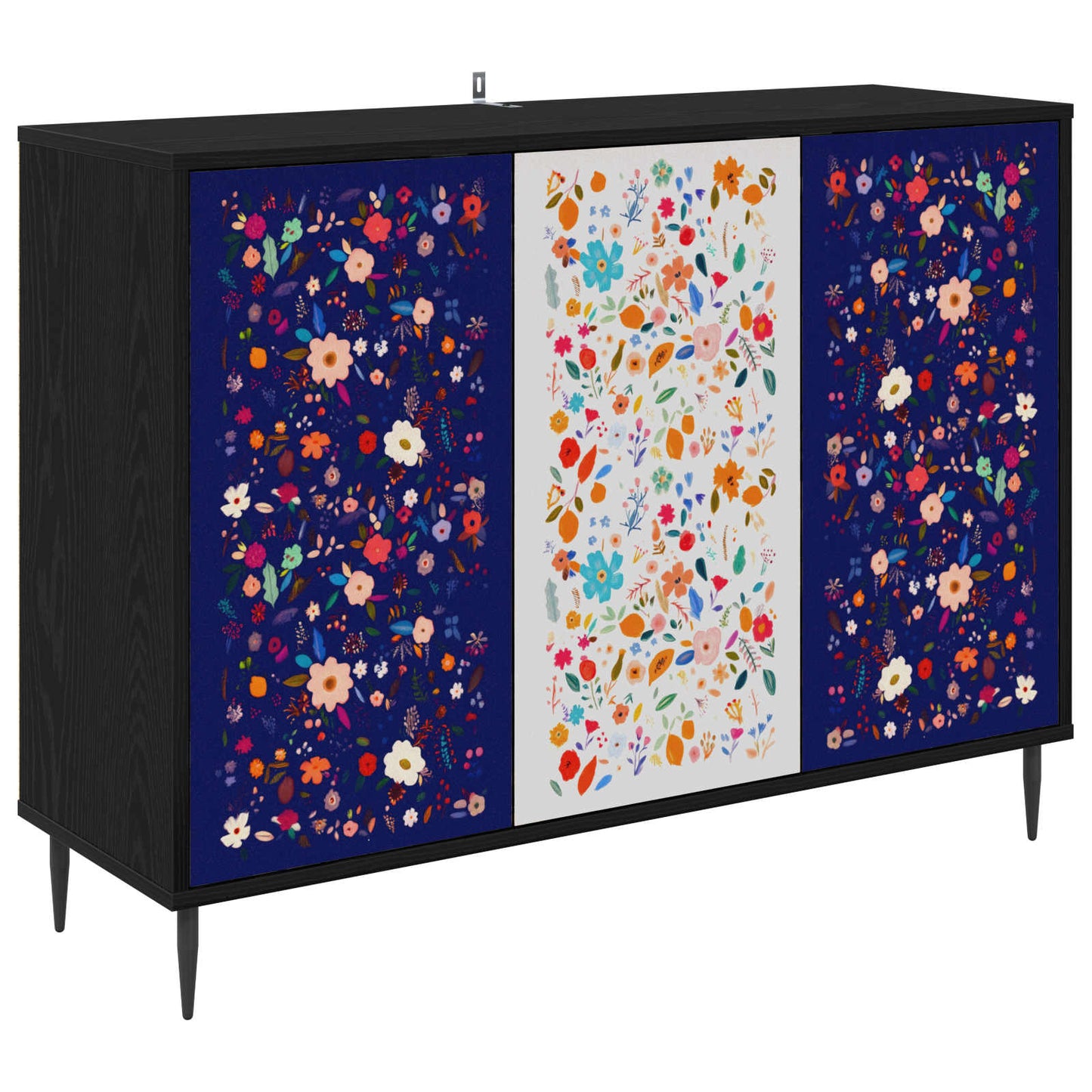 Serviesskap MAINZ Svart eik 102 x 33 x 76 cm Konstruert tre