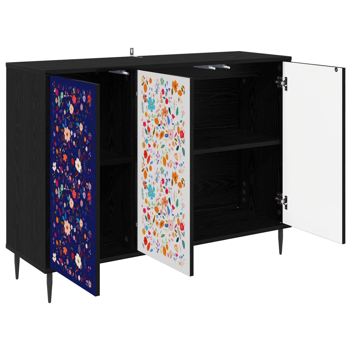 Serviesskap MAINZ Svart eik 102 x 33 x 76 cm Konstruert tre