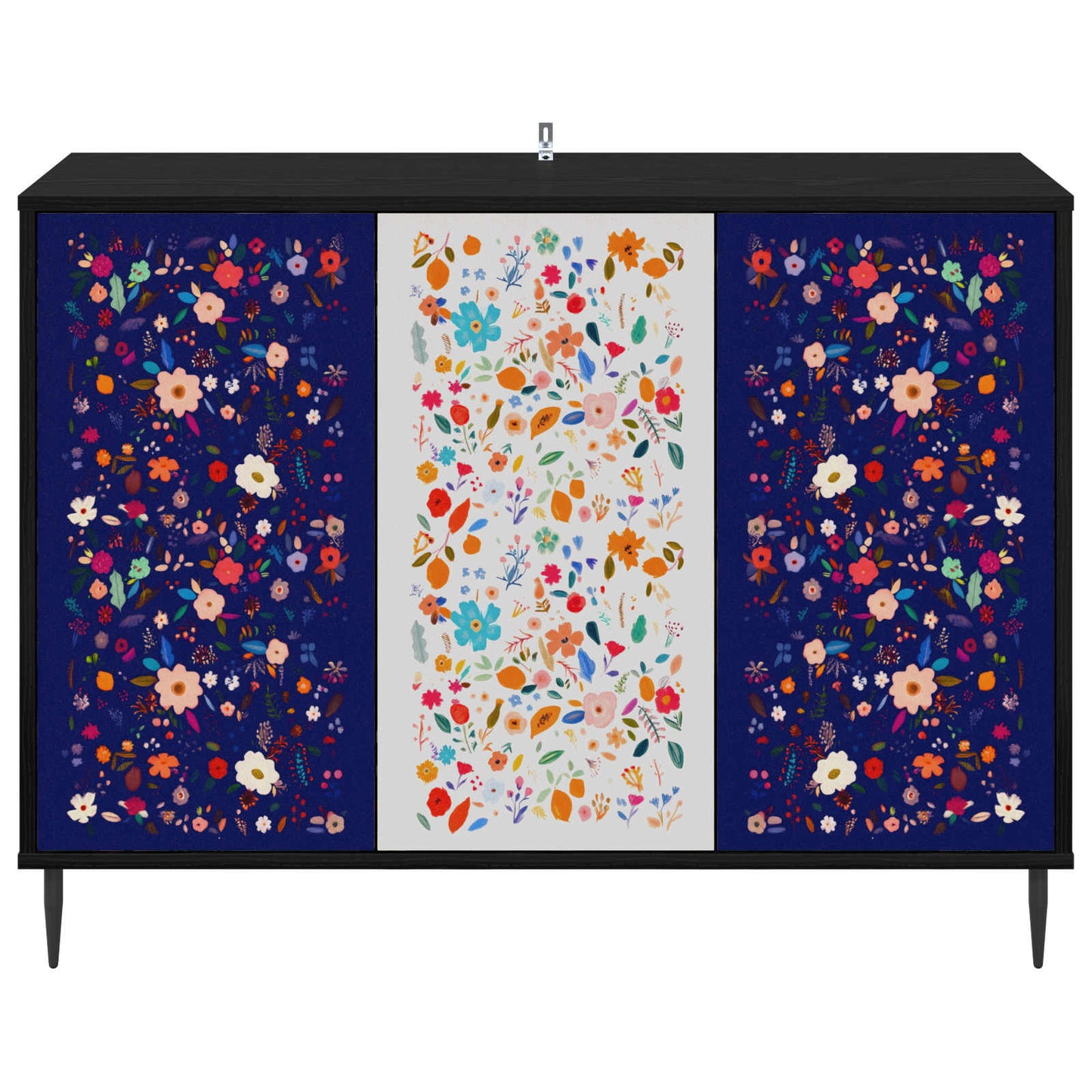Serviesskap MAINZ Svart eik 102 x 33 x 76 cm Konstruert tre