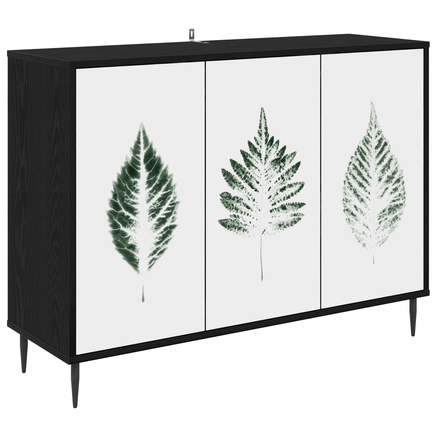 Serviesskap HANAU Svart eik 102 x 33 x 76 cm Konstruert tre
