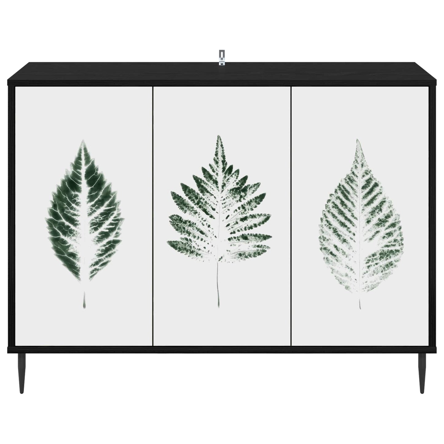 Serviesskap HANAU Svart eik 102 x 33 x 76 cm Konstruert tre