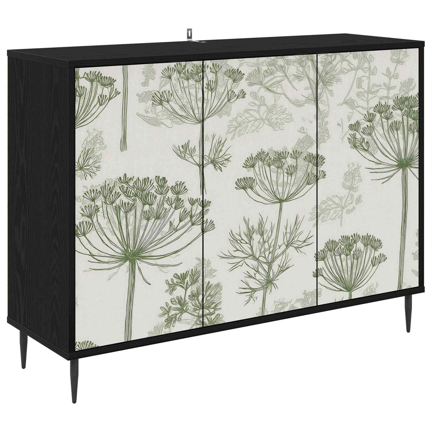 Serviesskap GOTHA Svart eik 102 x 33 x 76 cm Konstruert tre