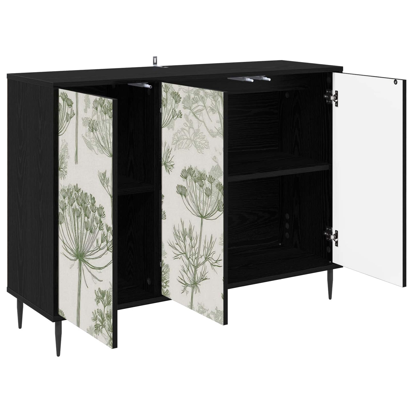 Serviesskap GOTHA Svart eik 102 x 33 x 76 cm Konstruert tre