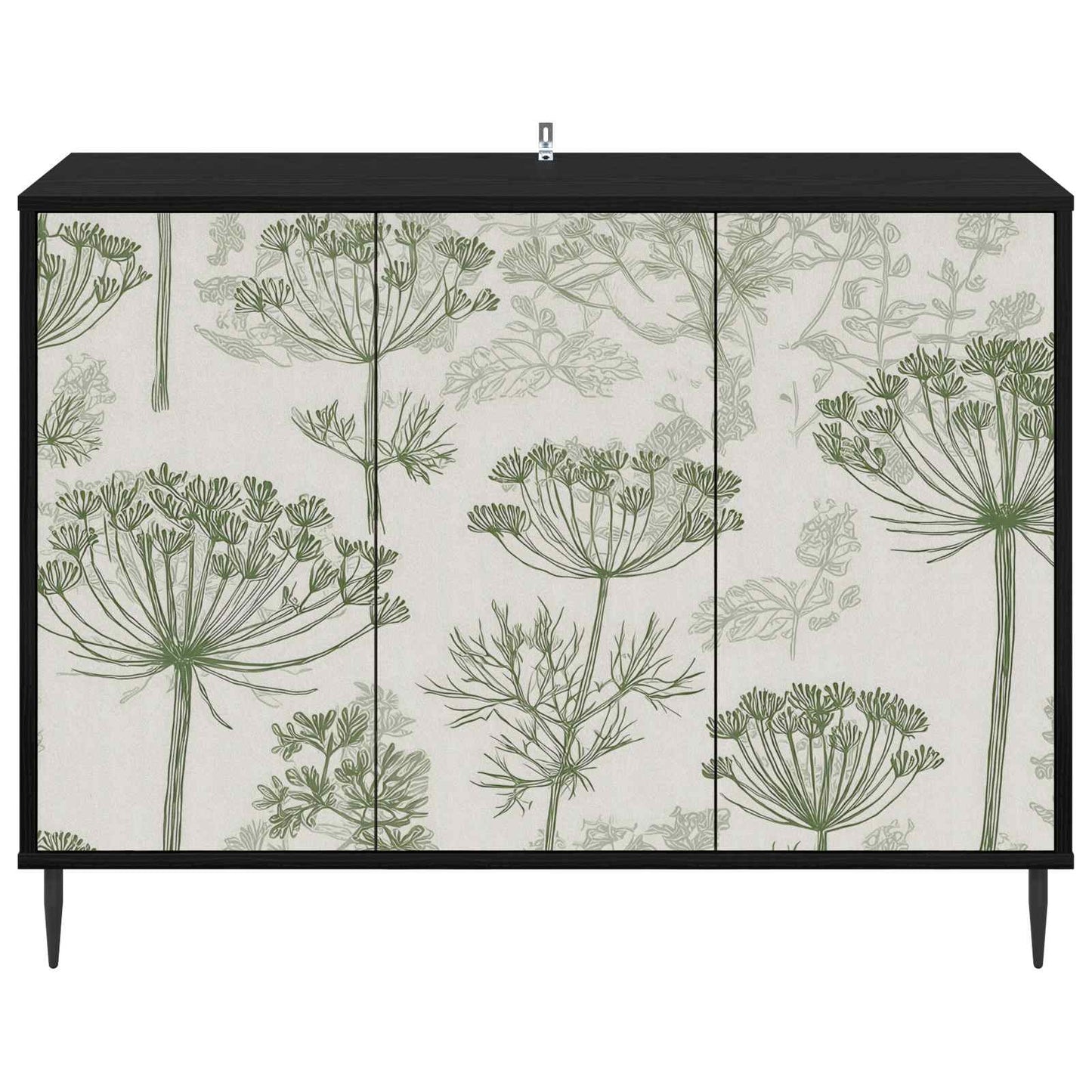 Serviesskap GOTHA Svart eik 102 x 33 x 76 cm Konstruert tre