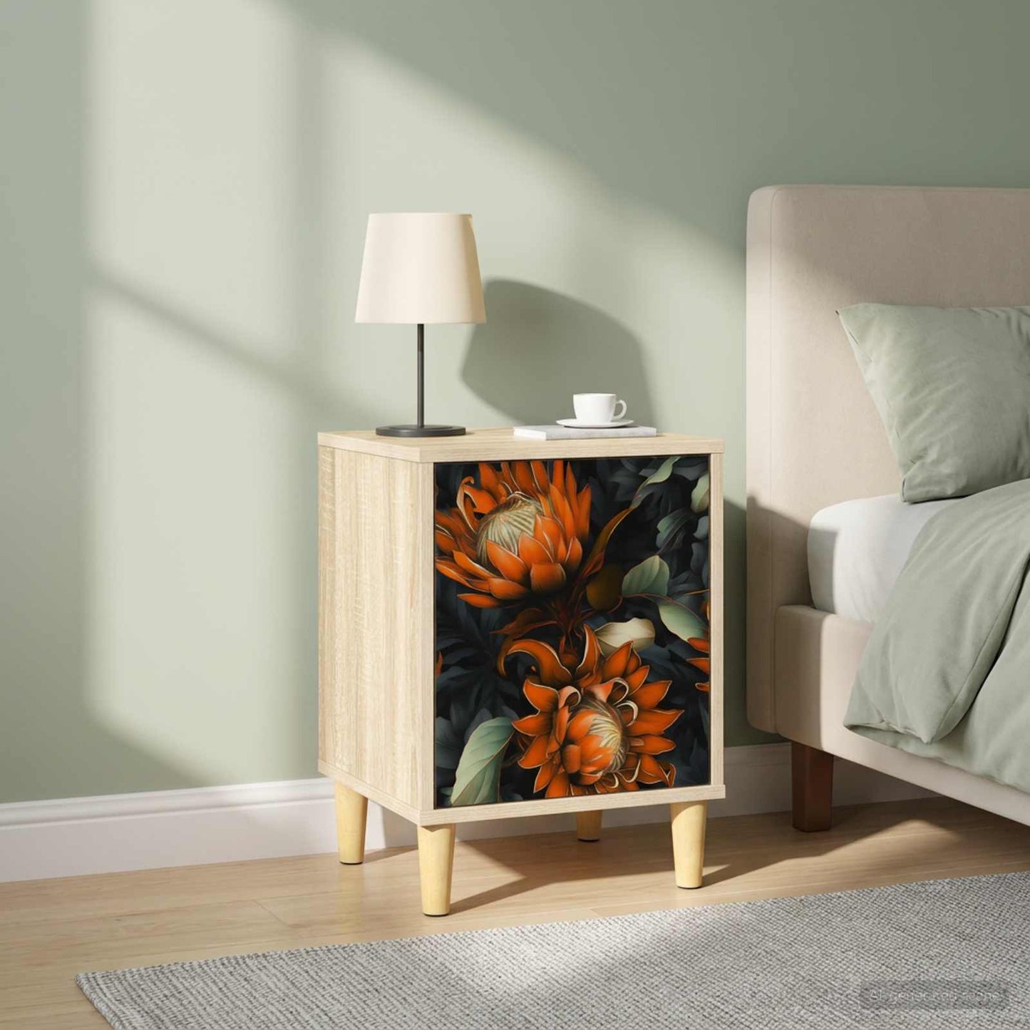 Nattbordskap LOCHEM 2 stk. Sonoma eik 36 x 33 x 50 cm