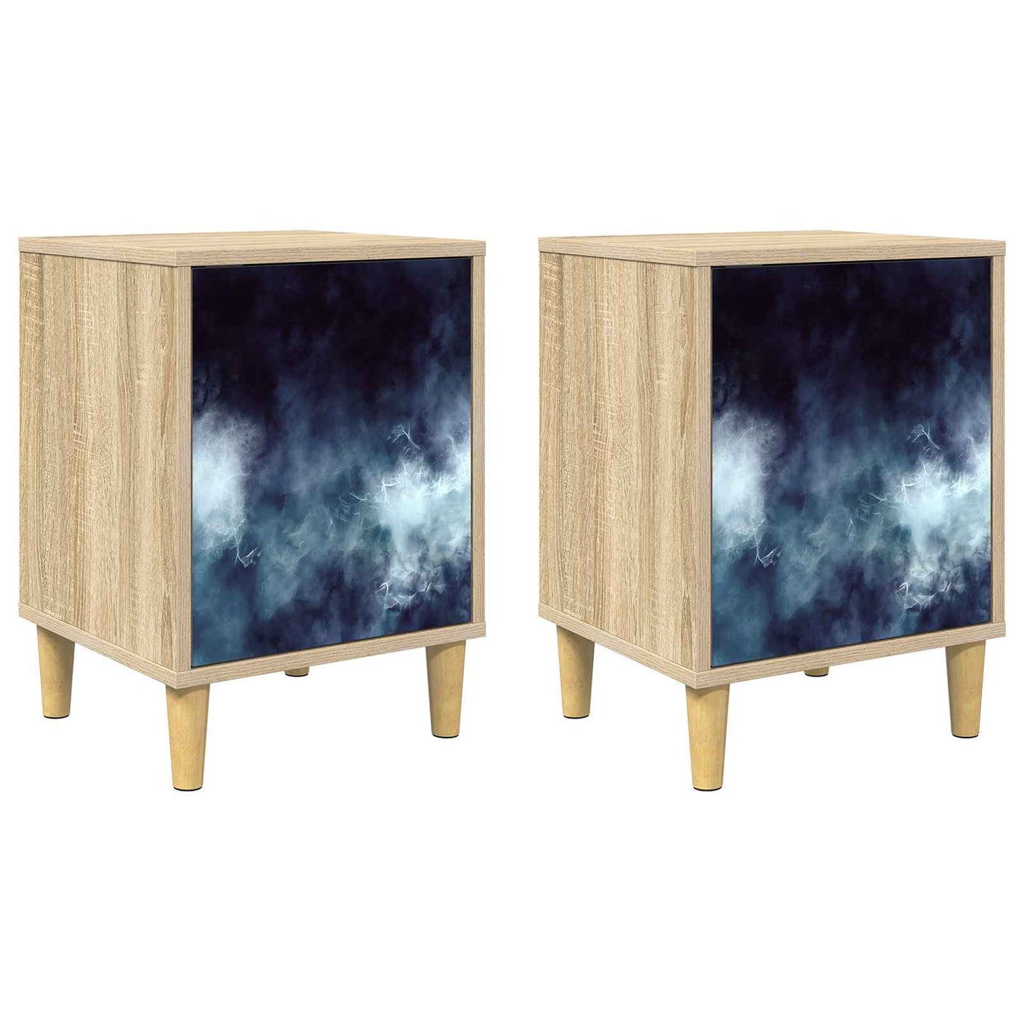 Nattbordskap RAALTE 2 stk. Sonoma eik 36 x 33 x 50 cm