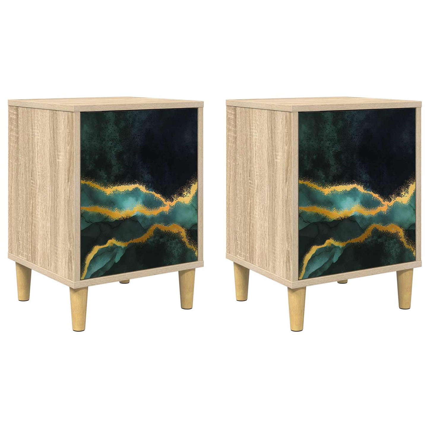 Nattbordskap WIJHE 2 stk. Sonoma eik 36 x 33 x 50 cm