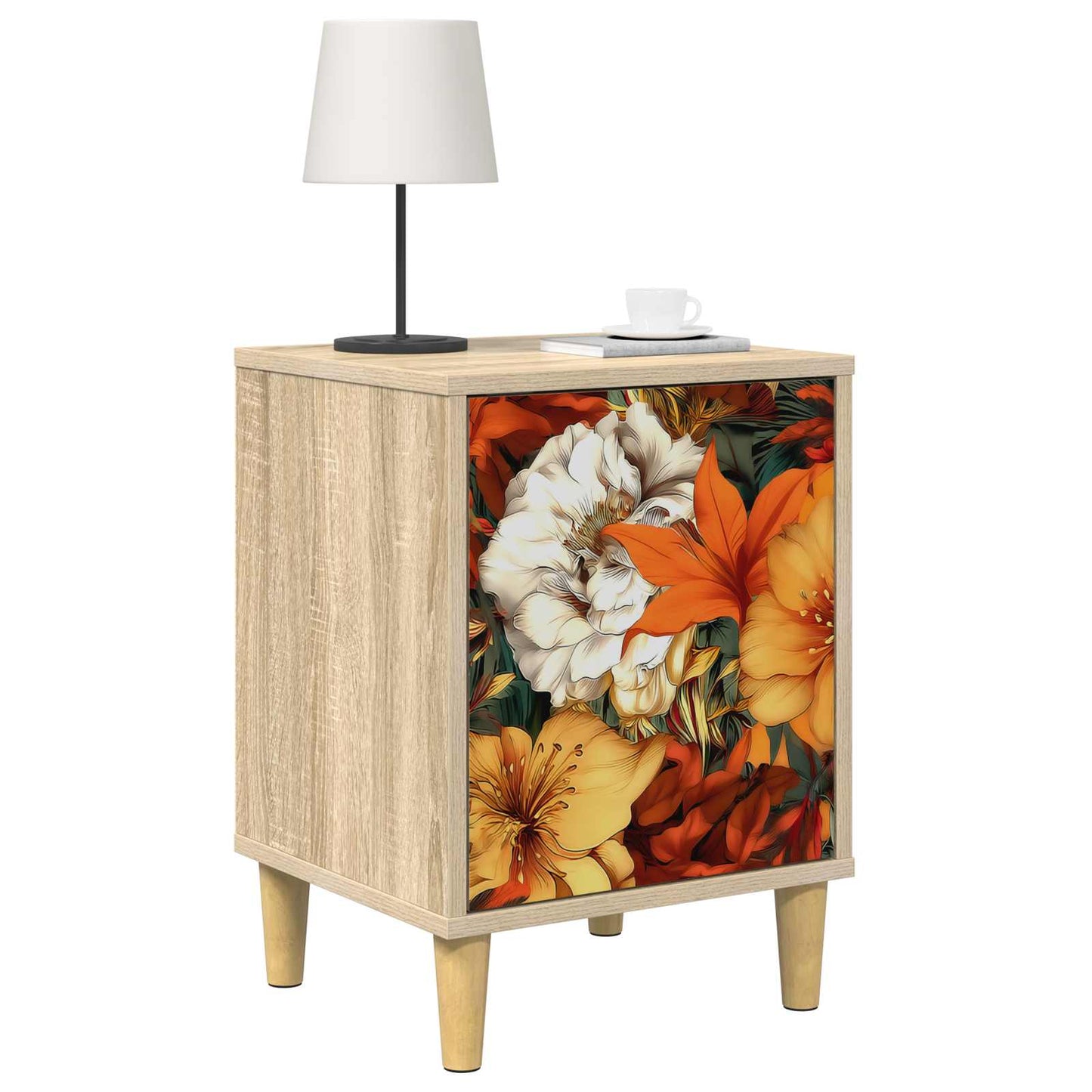 Nattbordskap GENNEP Sonoma eik 36 x 33 x 50 cm Konstruert tre