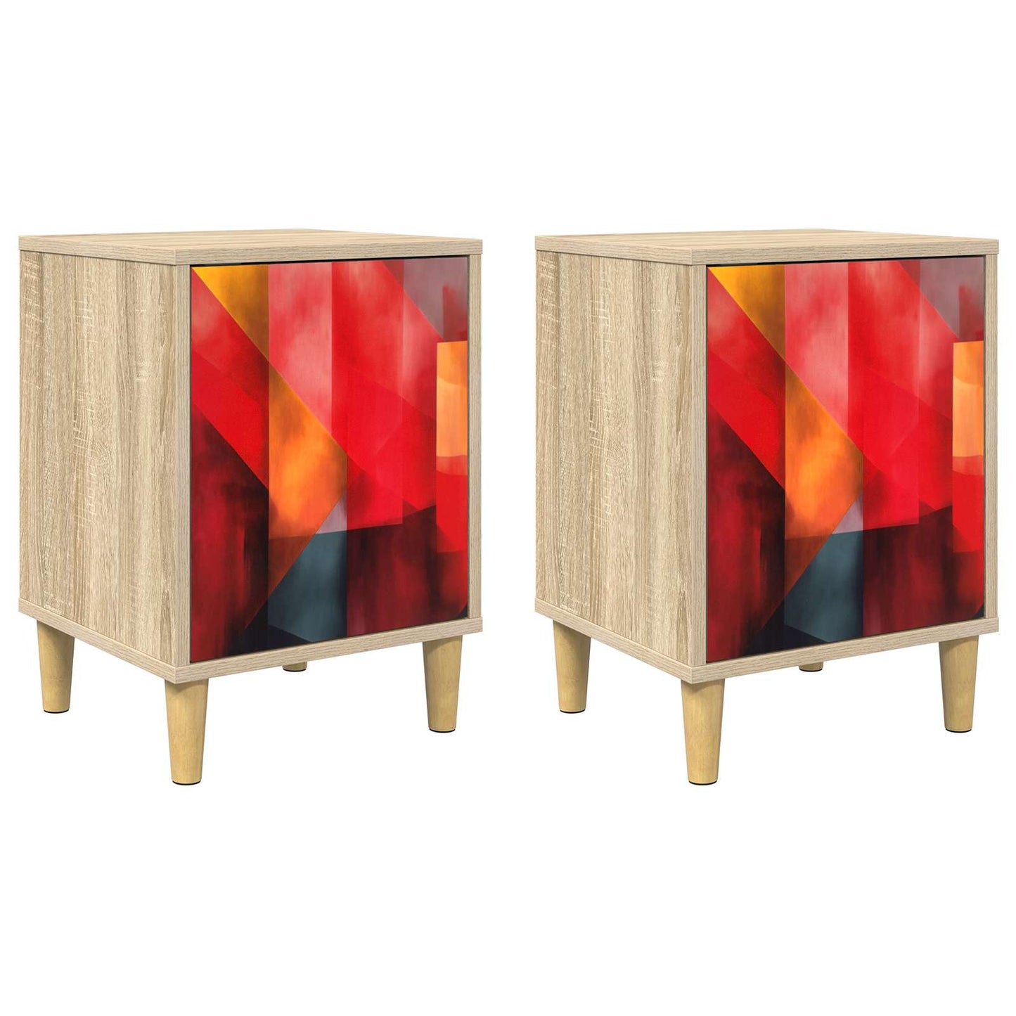 Nattbordskap HEESCH 2 stk. Sonoma eik 36 x 33 x 50 cm