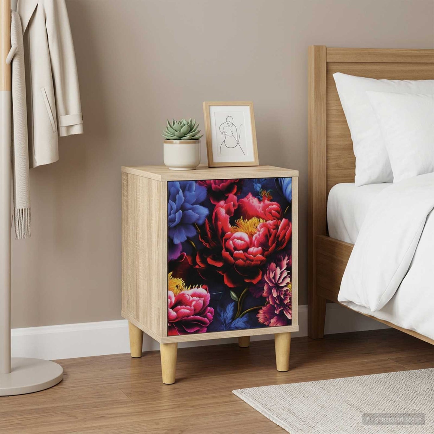 Nattbordskap KIEL 2 stk. Sonoma eik 36 x 33 x 50 cm