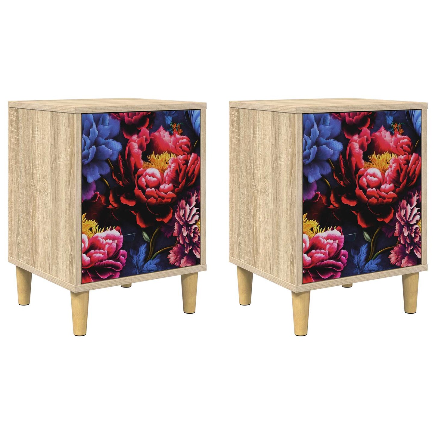 Nattbordskap KIEL 2 stk. Sonoma eik 36 x 33 x 50 cm