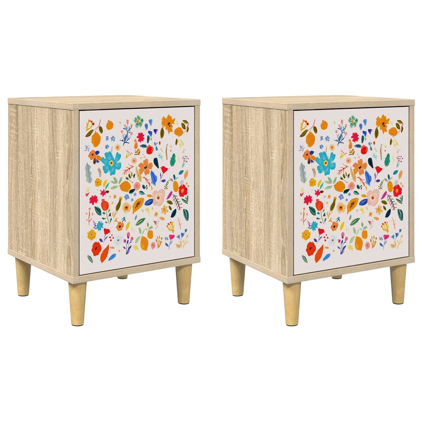 Nattbordskap MAINZ 2 stk. Sonoma eik 36 x 33 x 50 cm