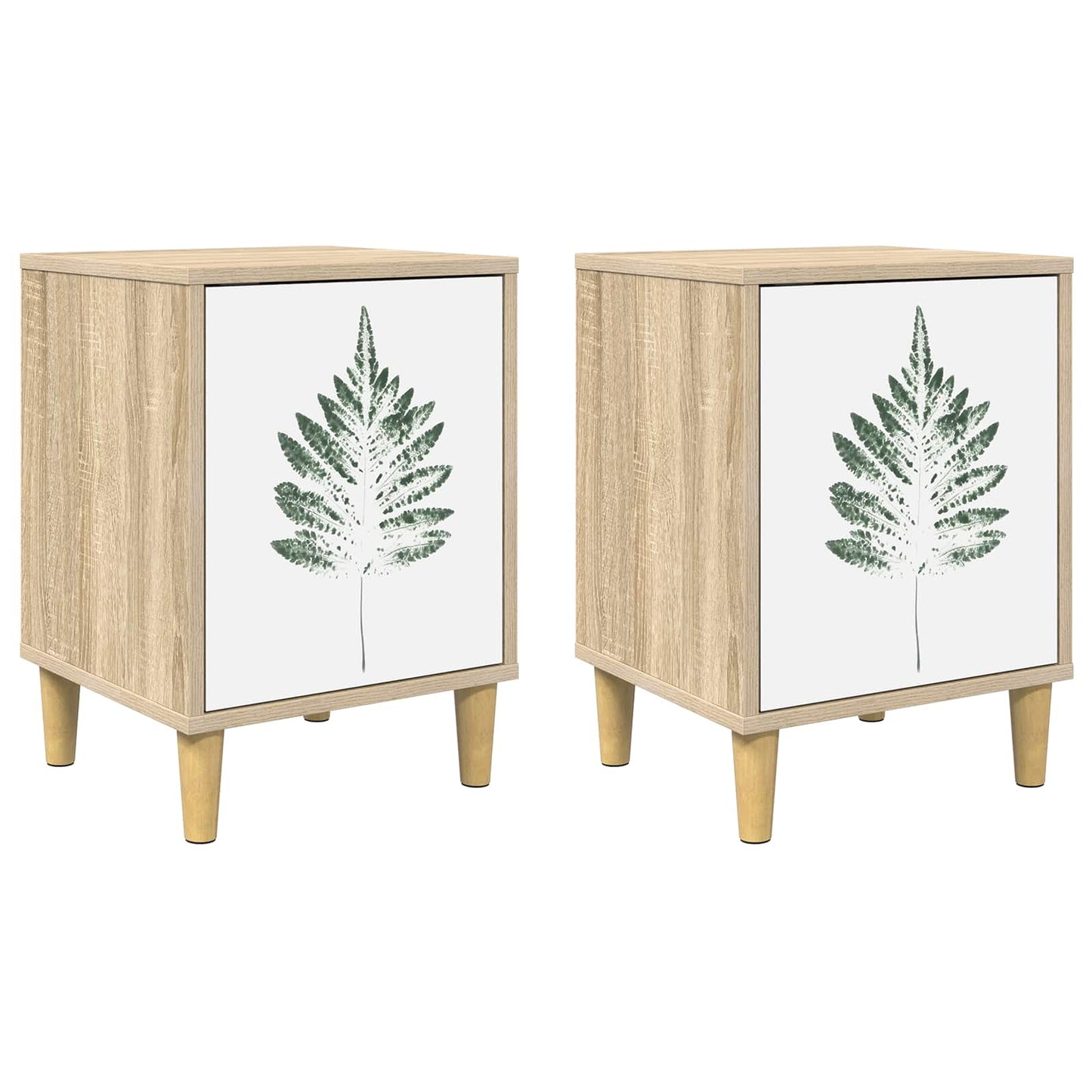 Nattbordskap HANAU 2 stk. Sonoma eik 36 x 33 x 50 cm