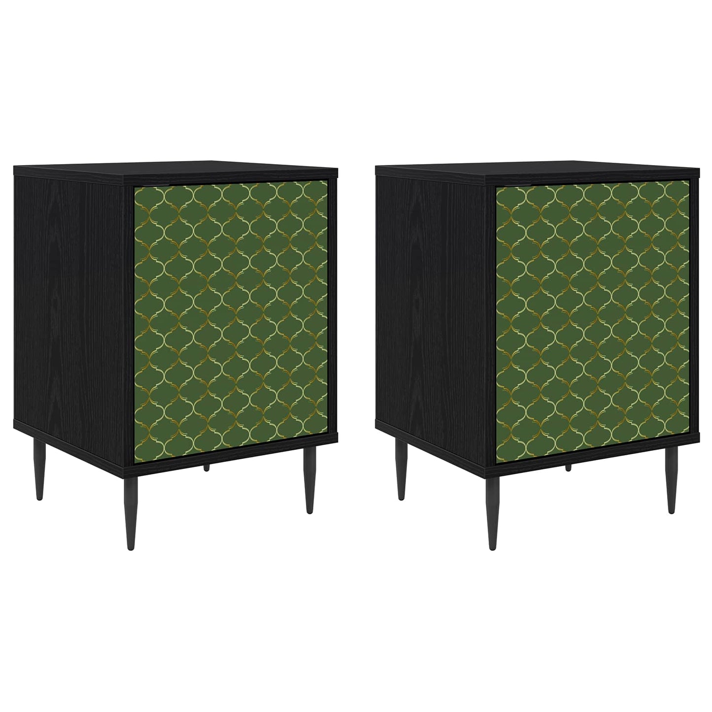 Nattbordskap GELEEN 2 stk. Svart eik 36 x 33 x 51 cm