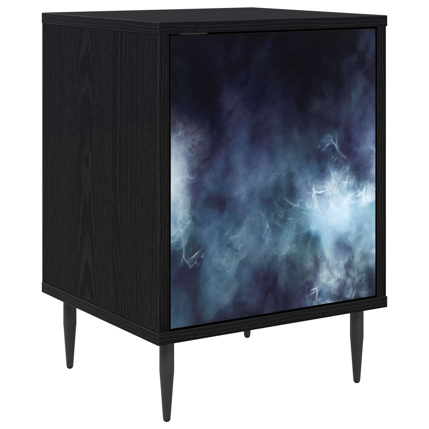 Nattbordskap RAALTE Svart eik 36 x 33 x 51 cm Konstruert tre