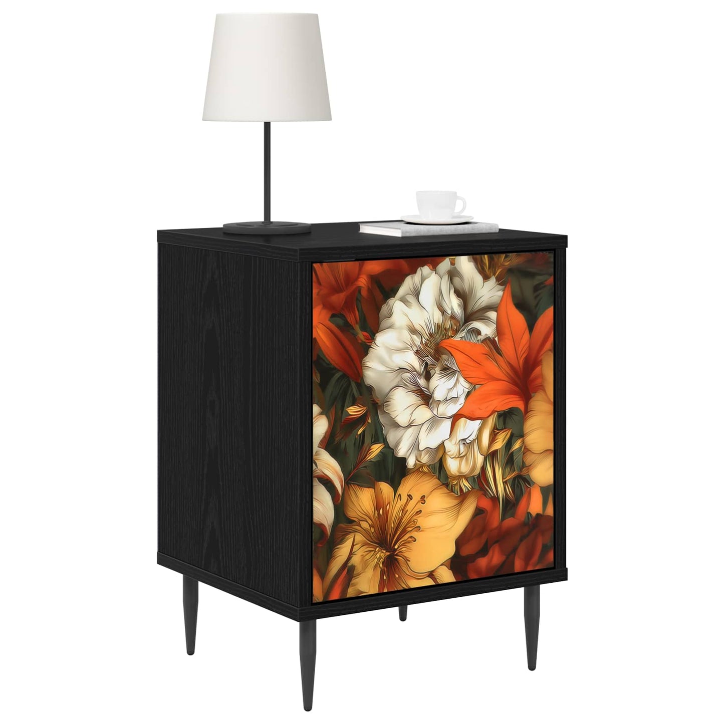 Nattbordskap GENNEP 2 stk. Svart eik 36 x 33 x 51 cm