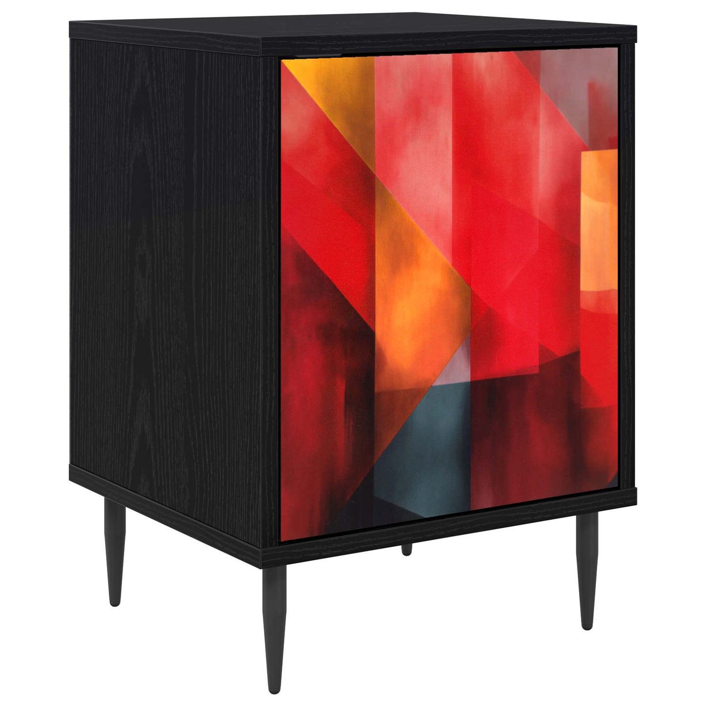 Nattbordskap HEESCH Svart eik 36 x 33 x 51 cm Konstruert tre