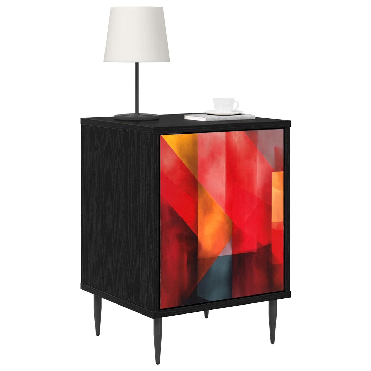 Nattbordskap HEESCH 2 stk. Svart eik 36 x 33 x 51 cm