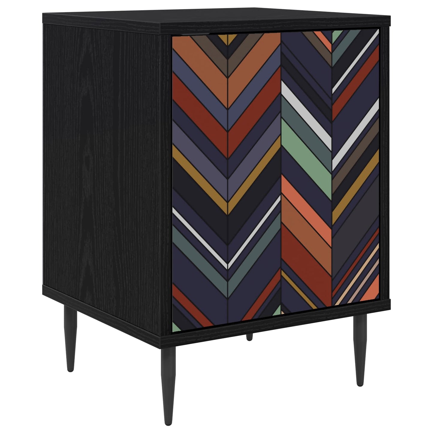 Nattbordskap OMMEN Svart eik 36 x 33 x 51 cm Konstruert tre