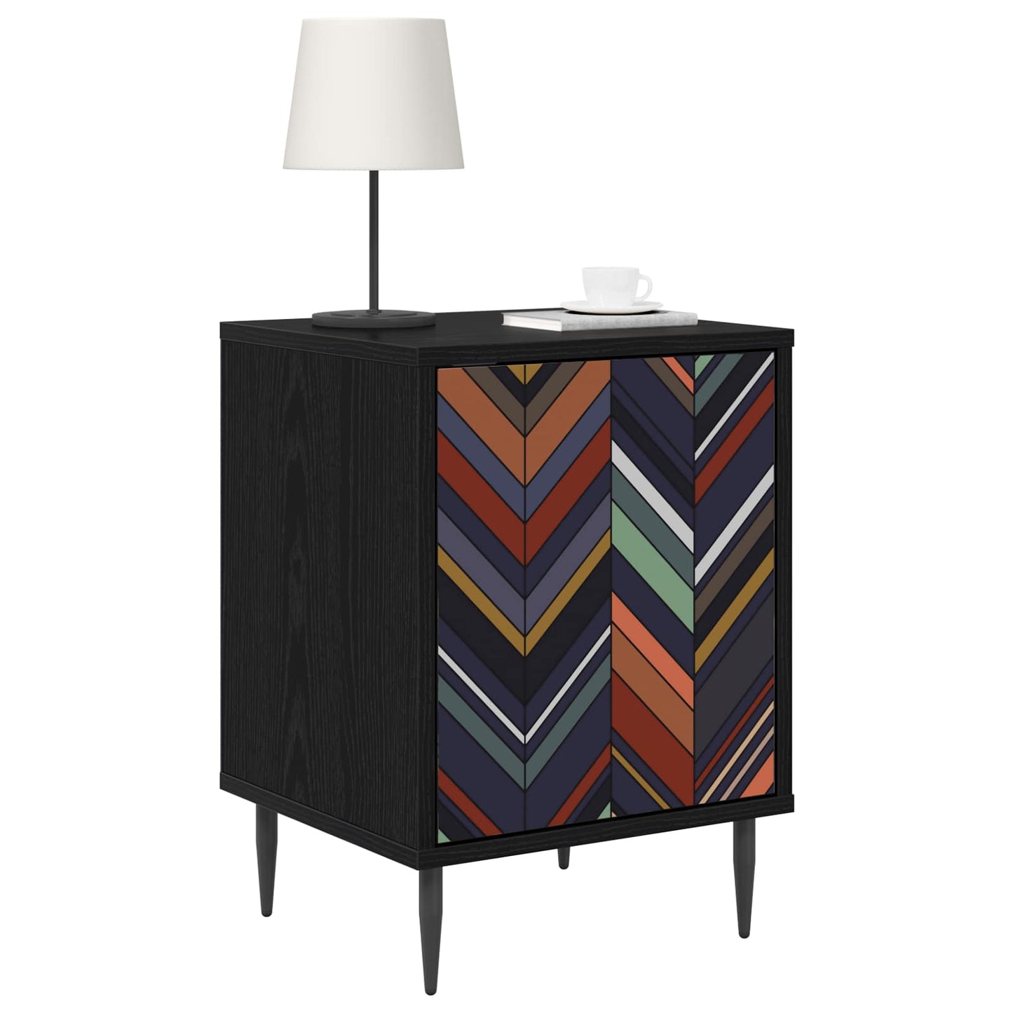 Nattbordskap OMMEN 2 stk. Svart eik 36 x 33 x 51 cm