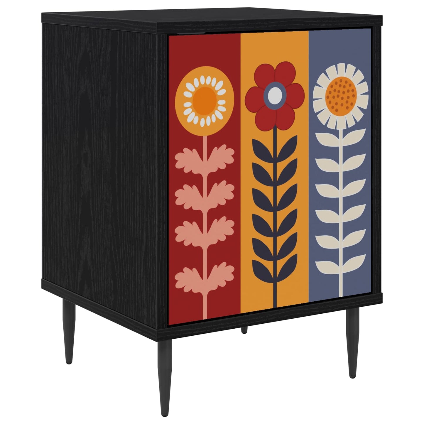 Nattbordskap ESSEN Svart eik 36 x 33 x 51 cm Konstruert tre