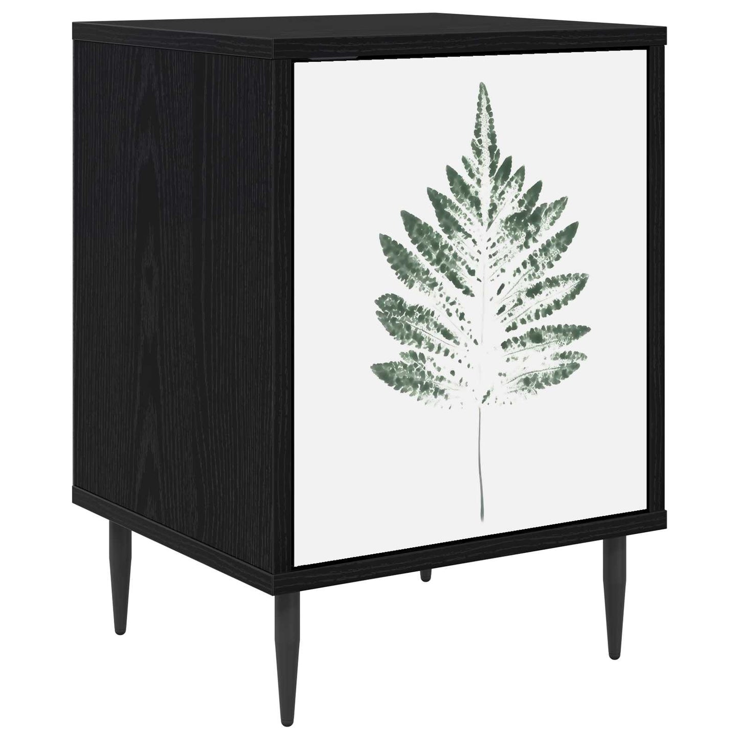 Nattbordskap HANAU Svart eik 36 x 33 x 51 cm Konstruert tre