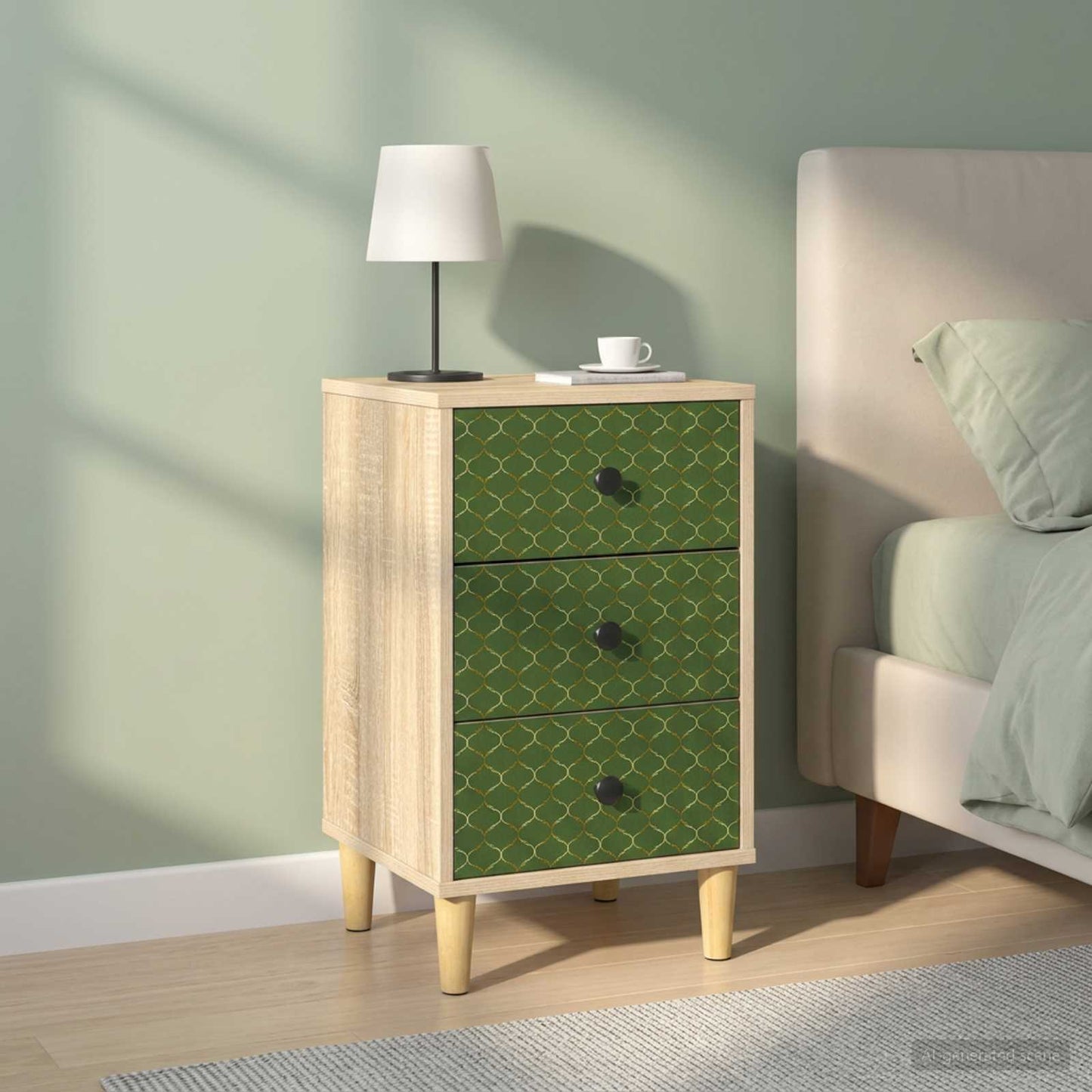 Nattbordskap GELEEN 2 stk. Sonoma eik 36 x 33 x 60 cm