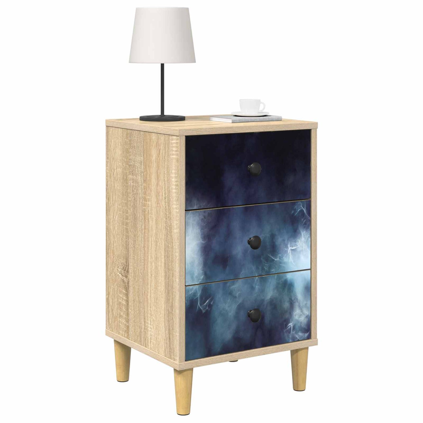 Nattbordskap RAALTE Sonoma eik 36 x 33 x 60 cm Konstruert tre