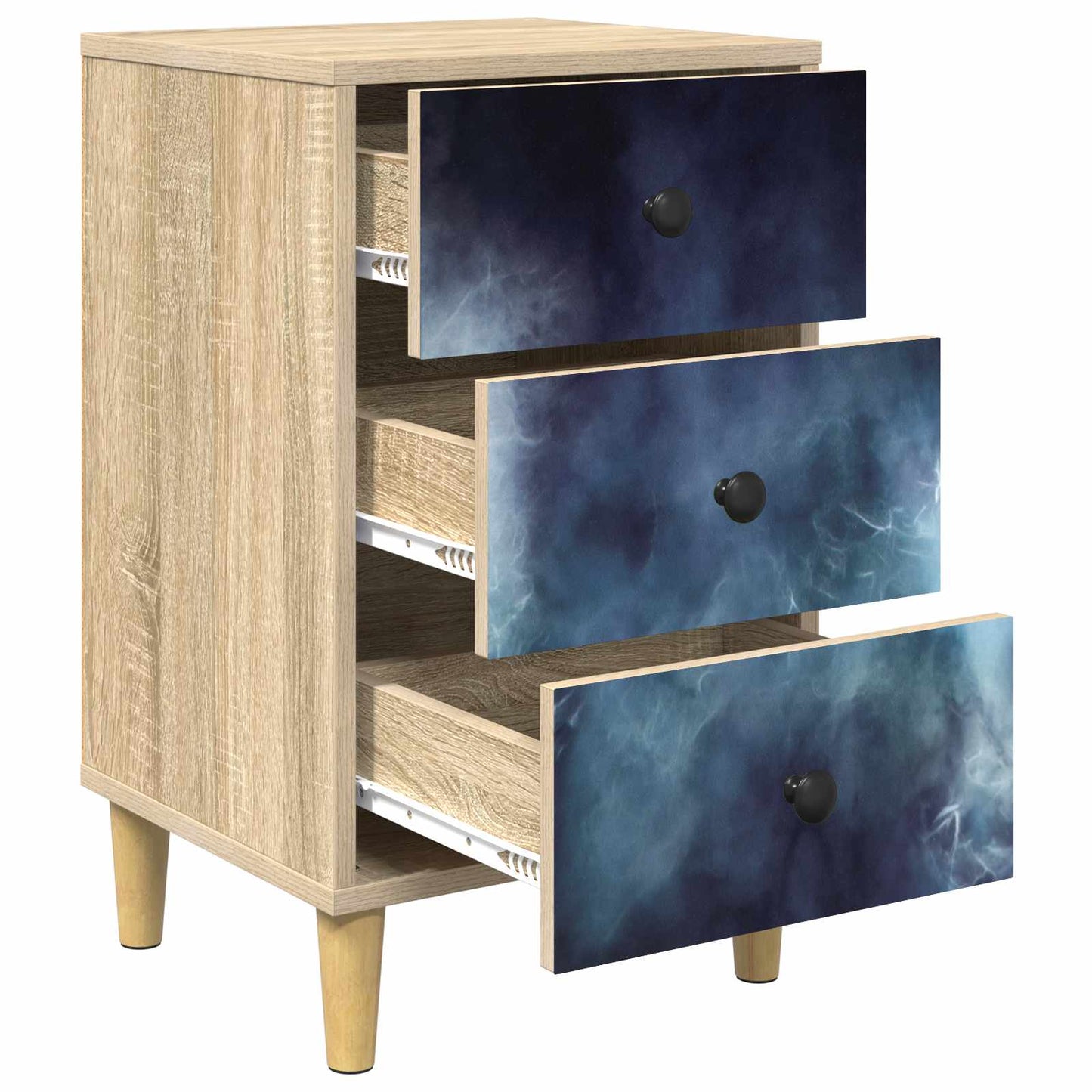 Nattbordskap RAALTE 2 stk. Sonoma eik 36 x 33 x 60 cm
