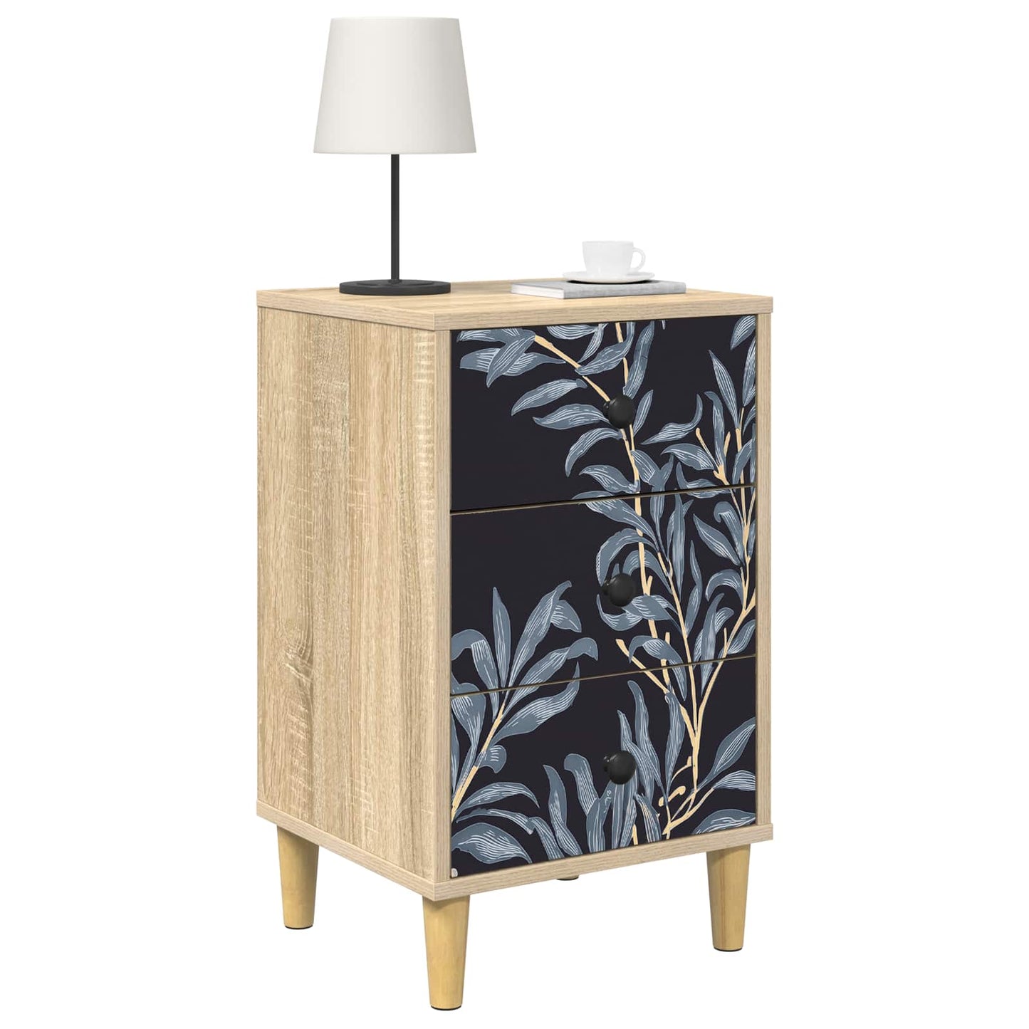 Nattbordskap DOKKUM 2 stk. Sonoma eik 36 x 33 x 60 cm