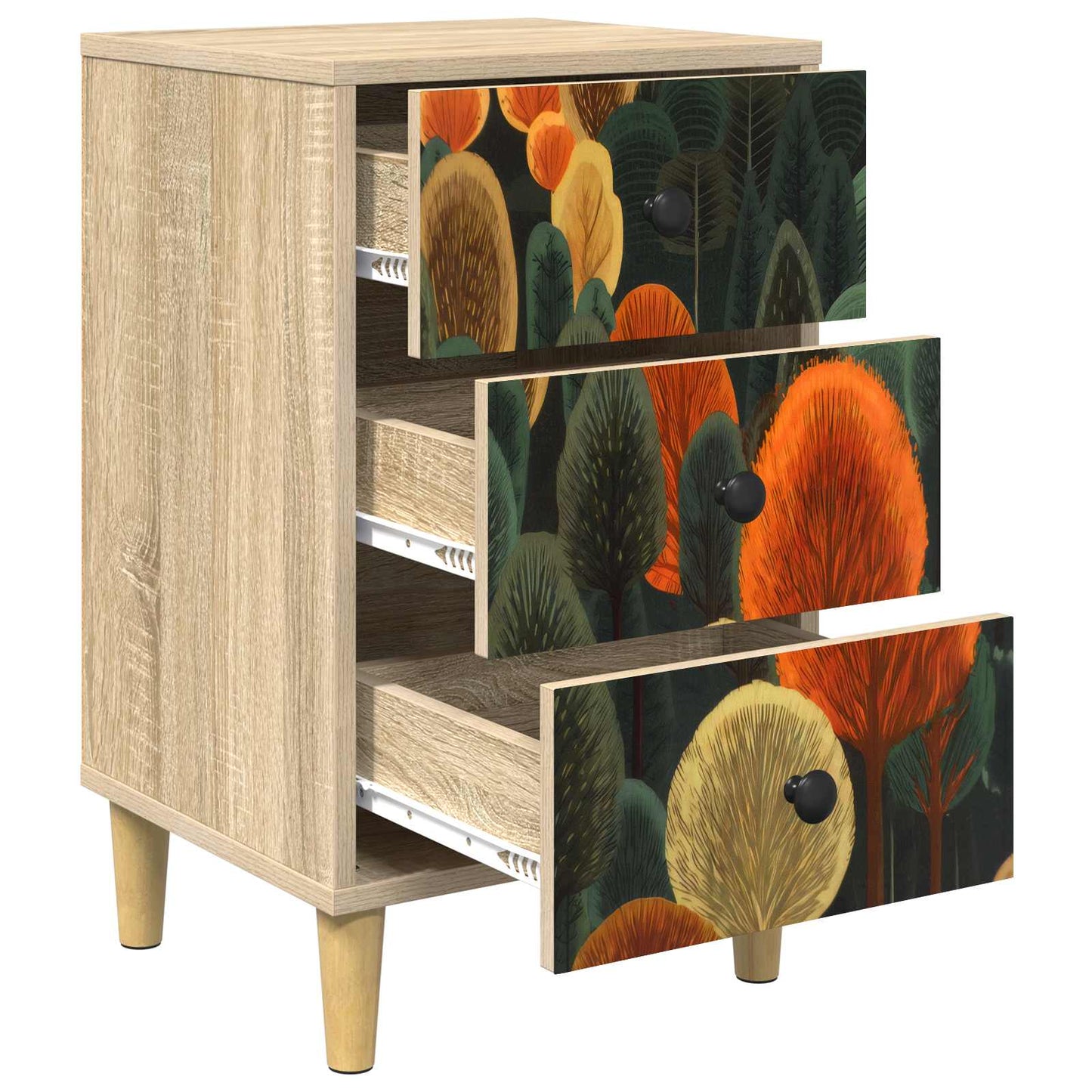 Nattbordskap ZAANDAM Sonoma eik 36 x 33 x 60 cm Konstruert tre