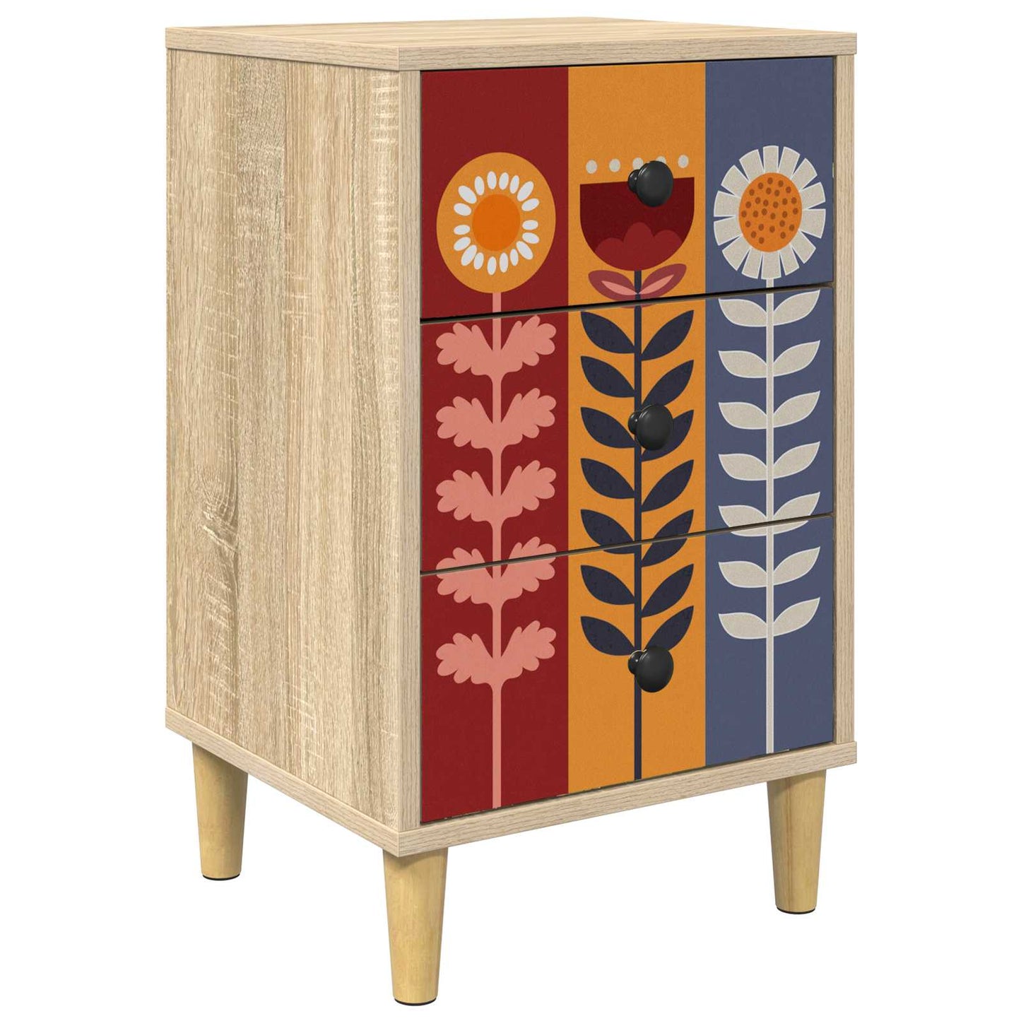 Nattbordskap ESSEN Sonoma eik 36 x 33 x 60 cm Konstruert tre