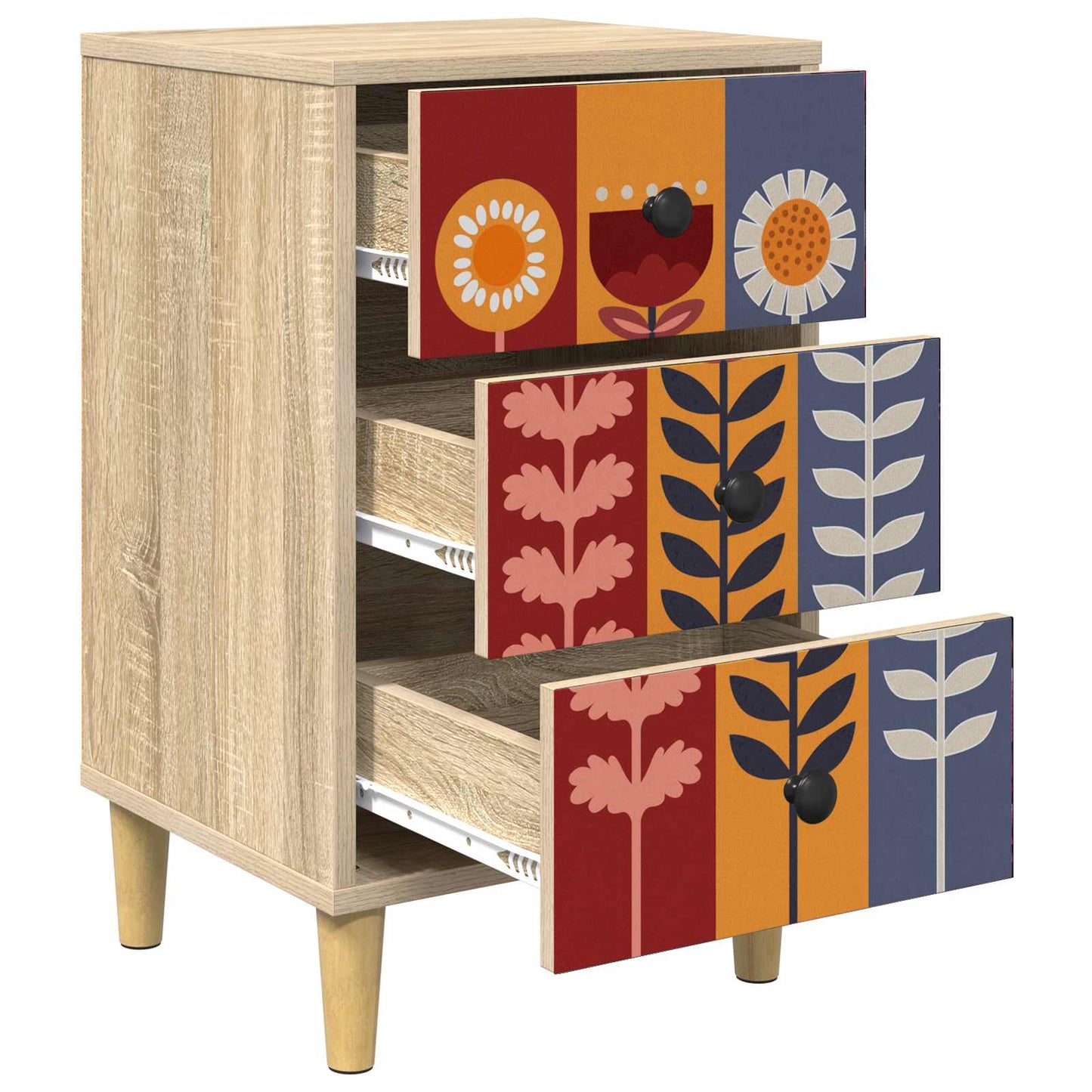Nattbordskap ESSEN Sonoma eik 36 x 33 x 60 cm Konstruert tre