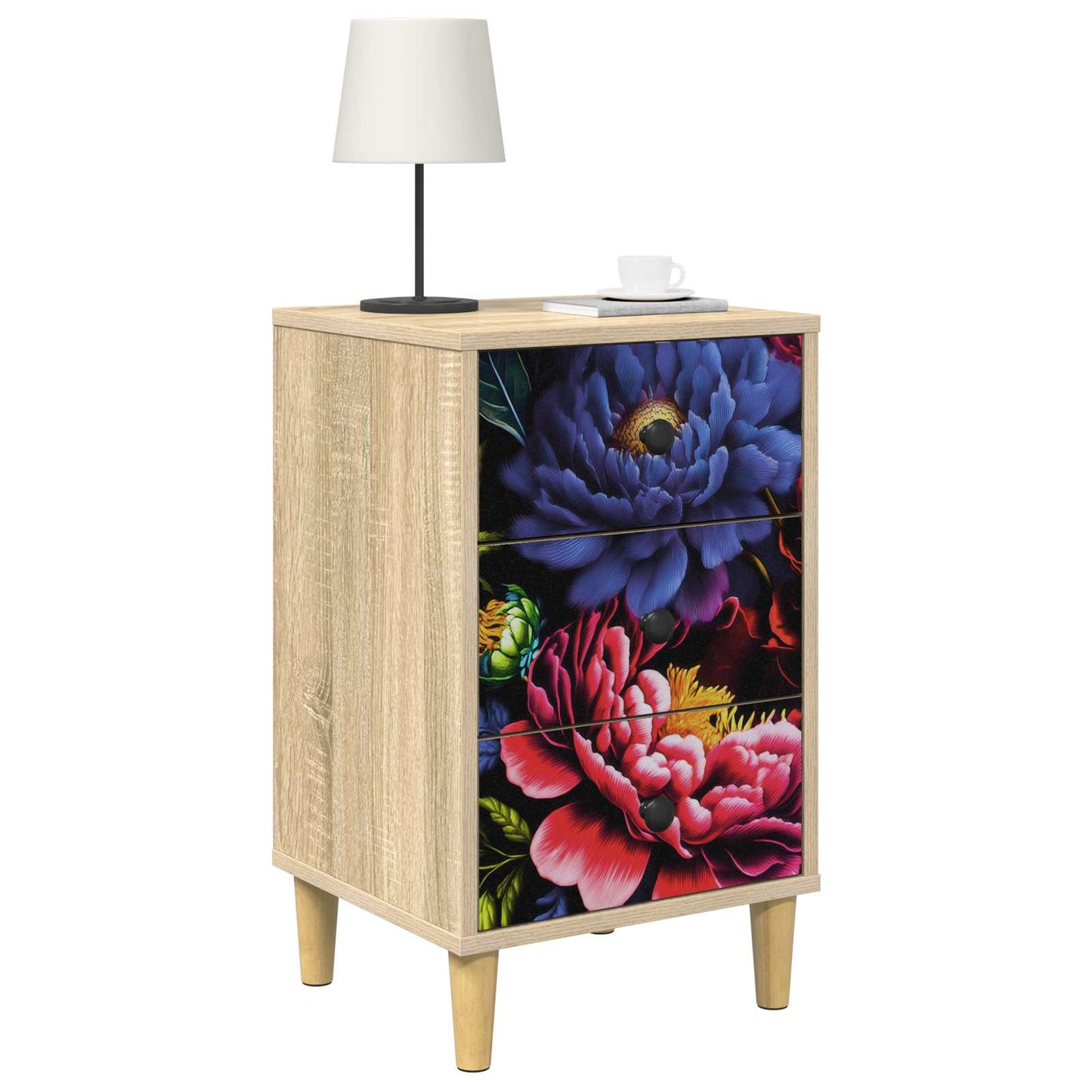 Nattbordskap KIEL Sonoma eik 36 x 33 x 60 cm Konstruert tre
