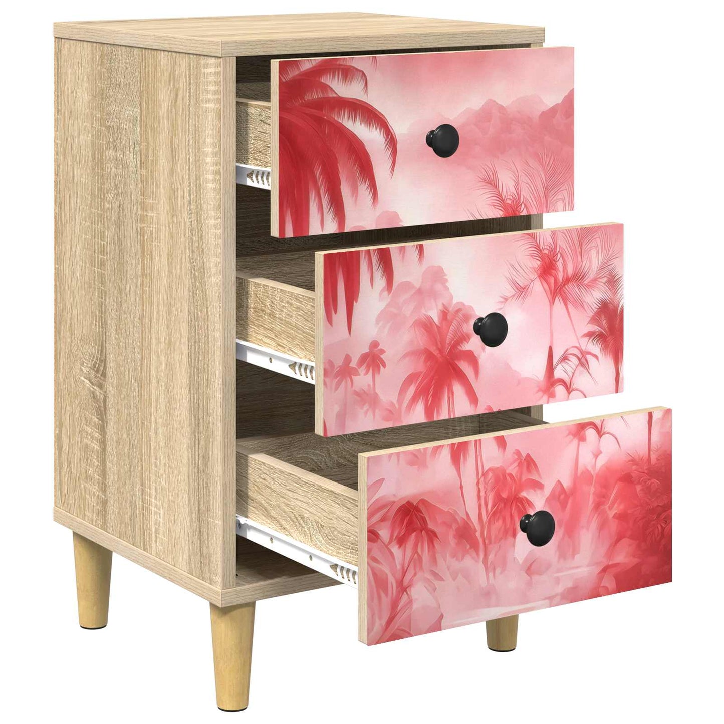 Nattbordskap AACHEN Sonoma eik 36 x 33 x 60 cm Konstruert tre