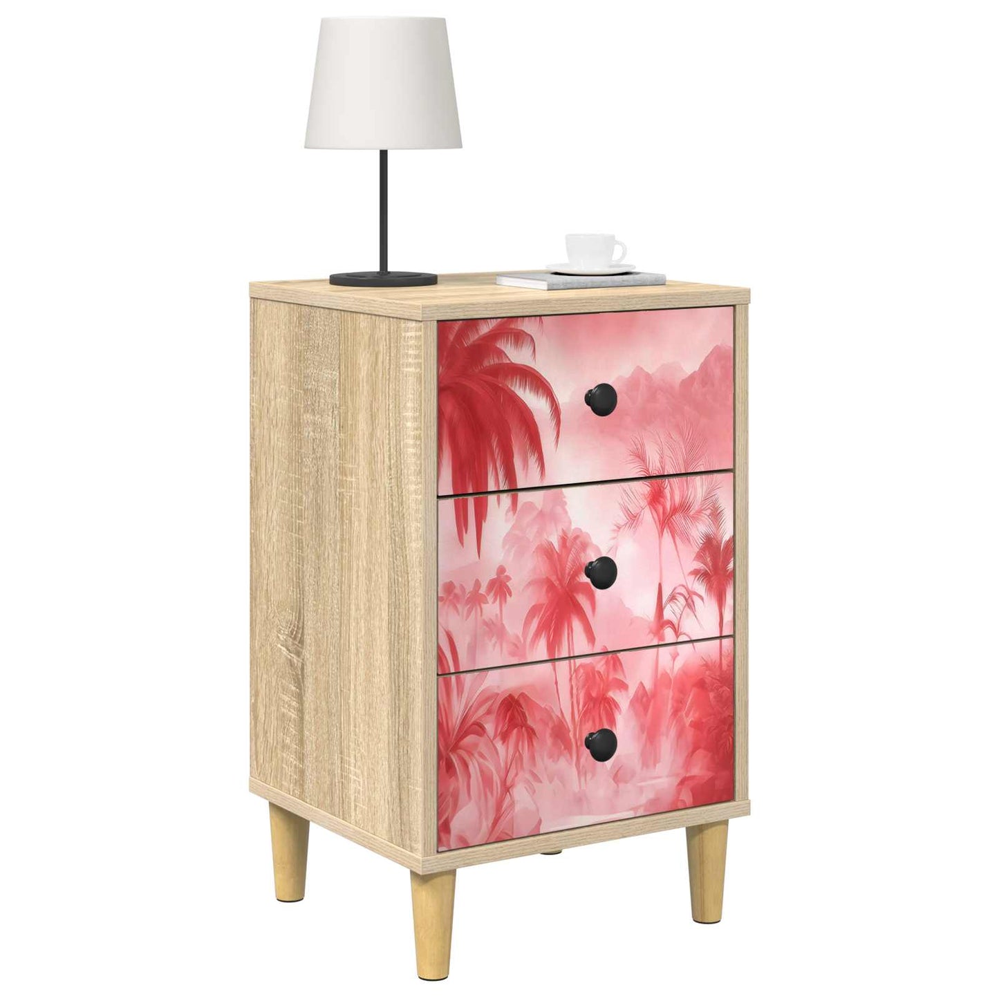Nattbordskap AACHEN 2 stk. Sonoma eik 36 x 33 x 60 cm