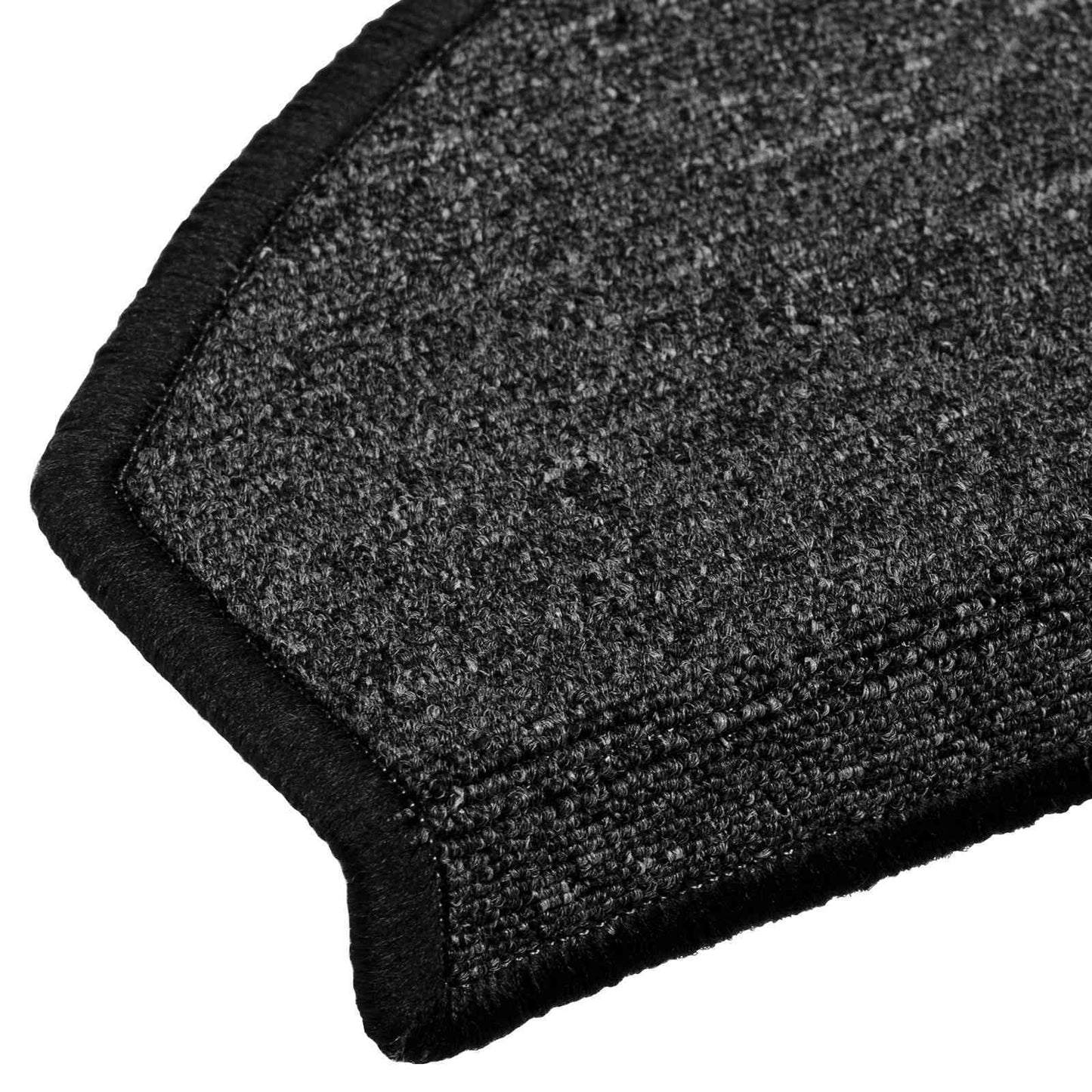 Selvlimende trappematter 15 pcs Antrasitt 80 x 24,5 x 3,5 cm