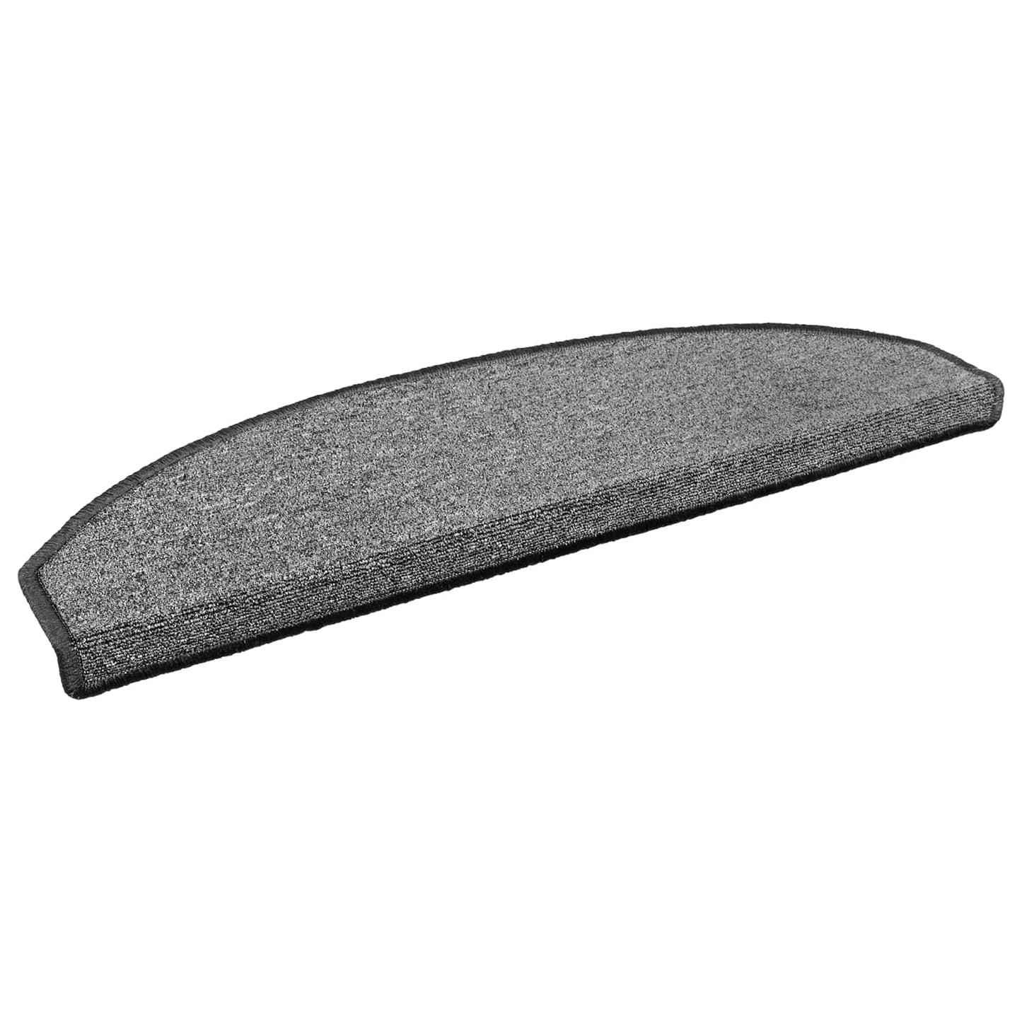 Selvlimende trappematter 15 pcs Mørkegrå 80 x 24,5 x 3,5 cm
