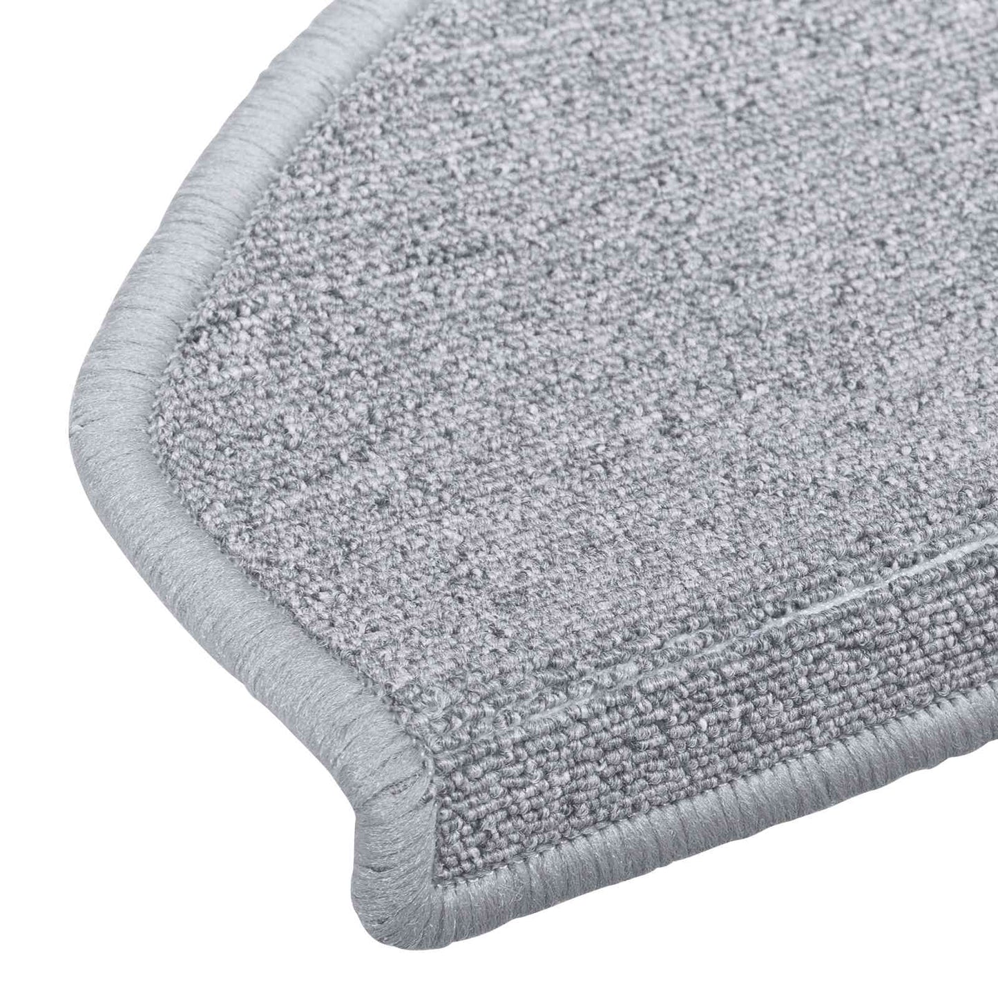 Selvlimende trappematter 15 pcs Lysegrå 80 x 24,5 x 3,5 cm