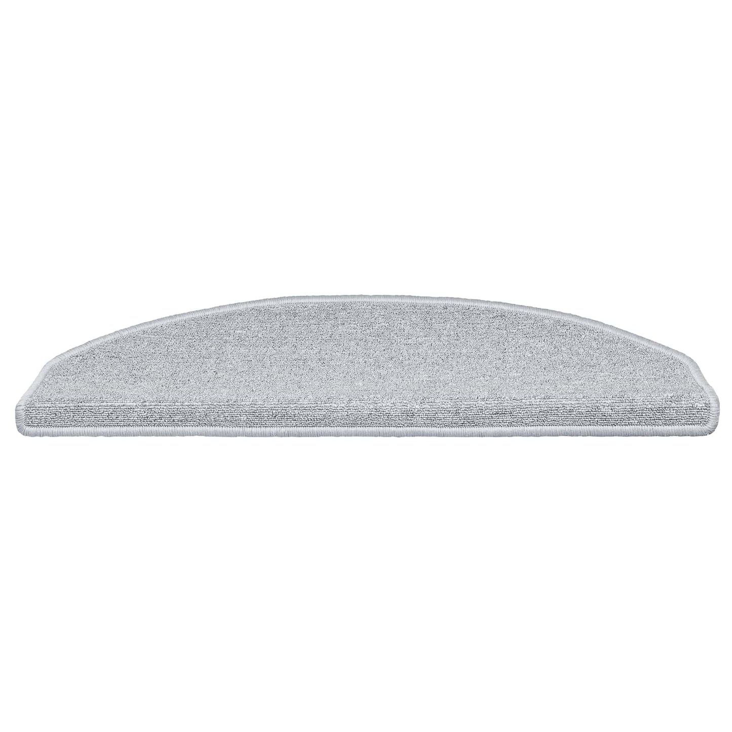 Selvlimende trappematter 15 pcs Lysegrå 80 x 24,5 x 3,5 cm