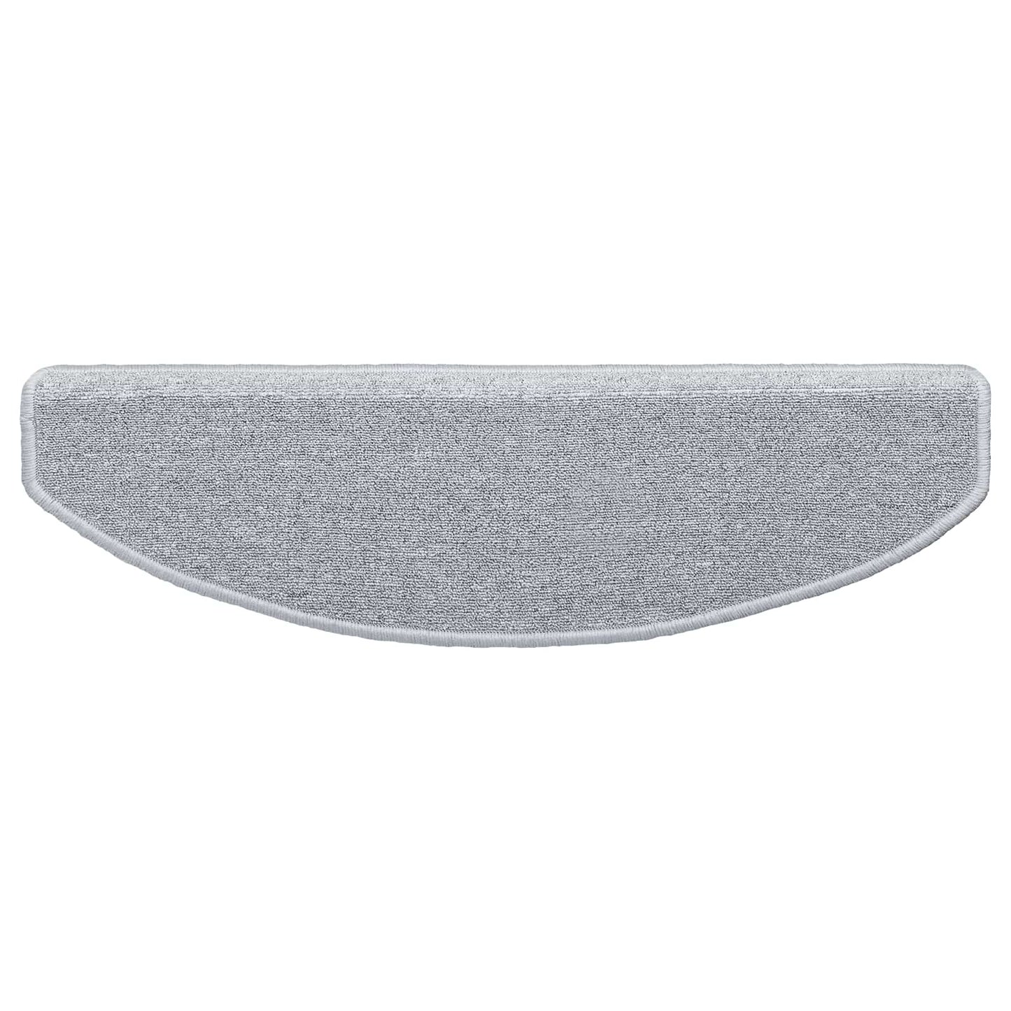 Selvlimende trappematter 15 pcs Lysegrå 80 x 24,5 x 3,5 cm