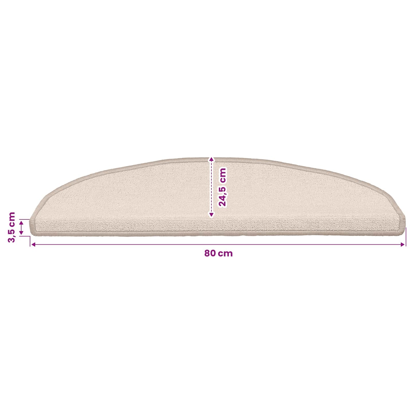 Selvlimende trappematter 15 pcs Gråbrun 80 x 24,5 x 3,5 cm