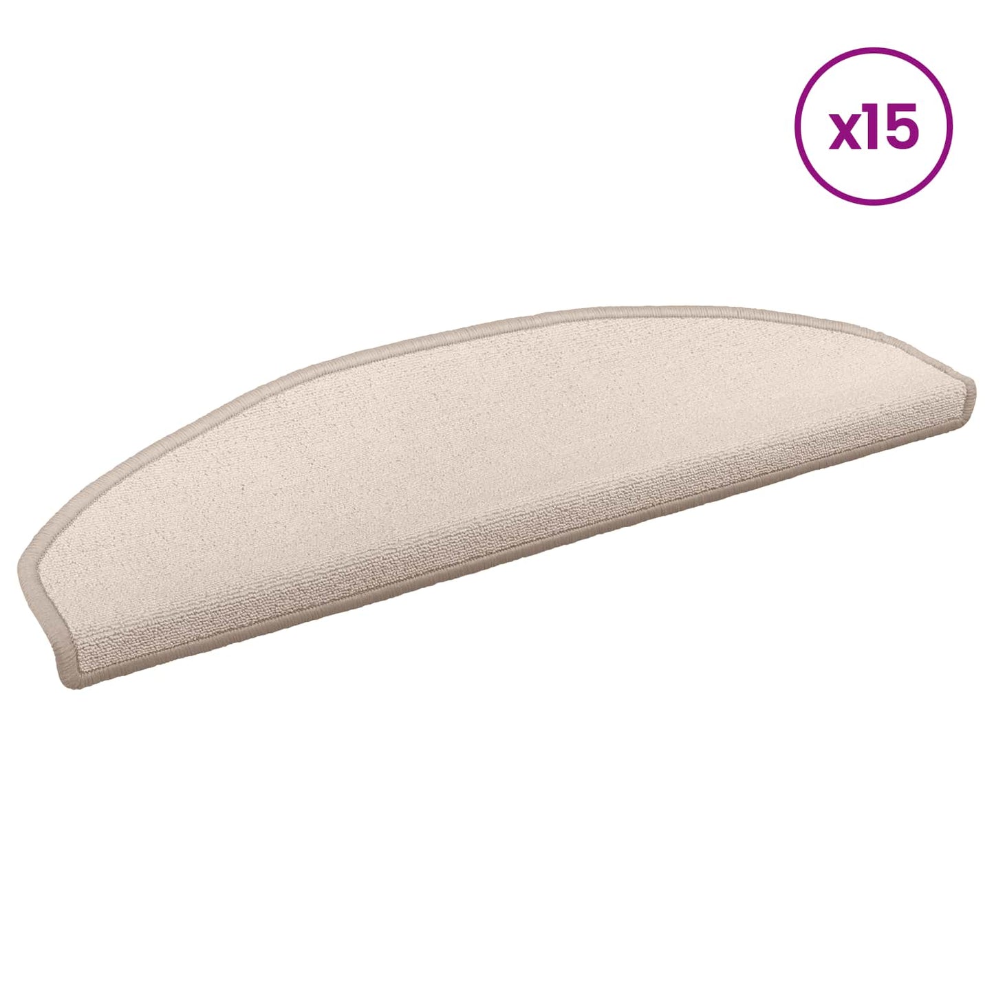Selvlimende trappematter 15 pcs Gråbrun 80 x 24,5 x 3,5 cm