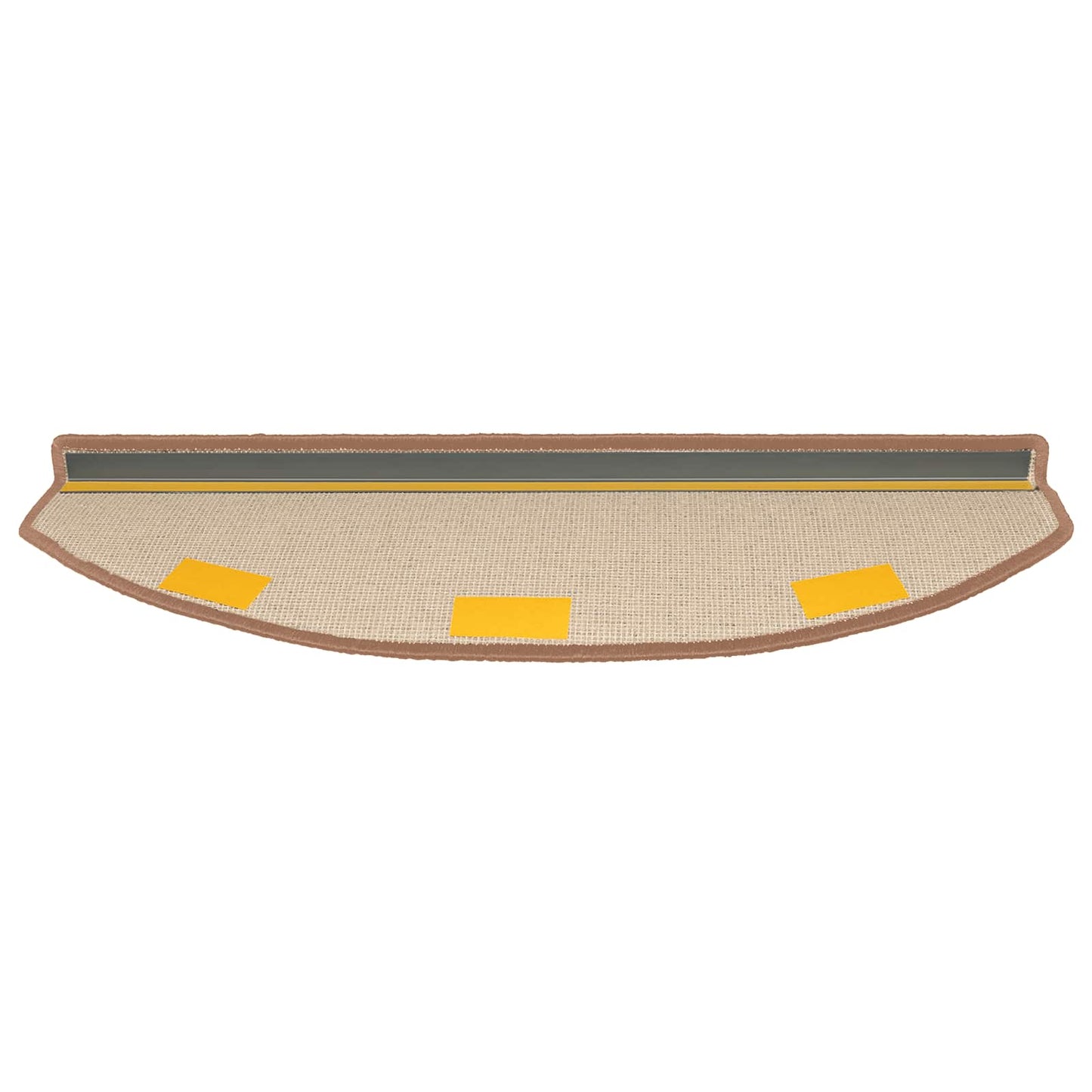 Selvlimende trappematter 15 pcs Brun 80 x 24,5 x 3,5 cm