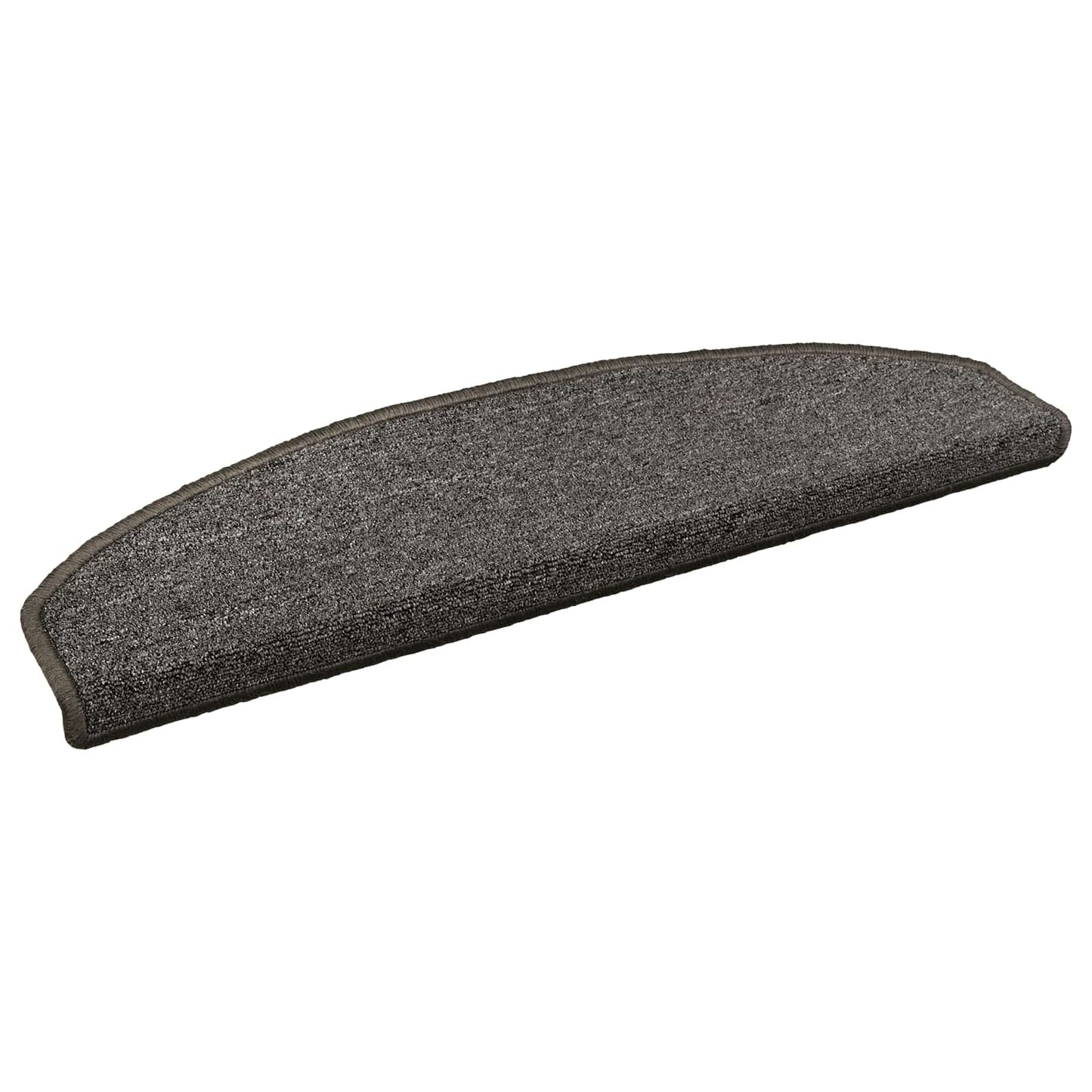 Selvlimende trappematter 15 pcs Mørkegrå 80 x 24,5 x 3,5 cm