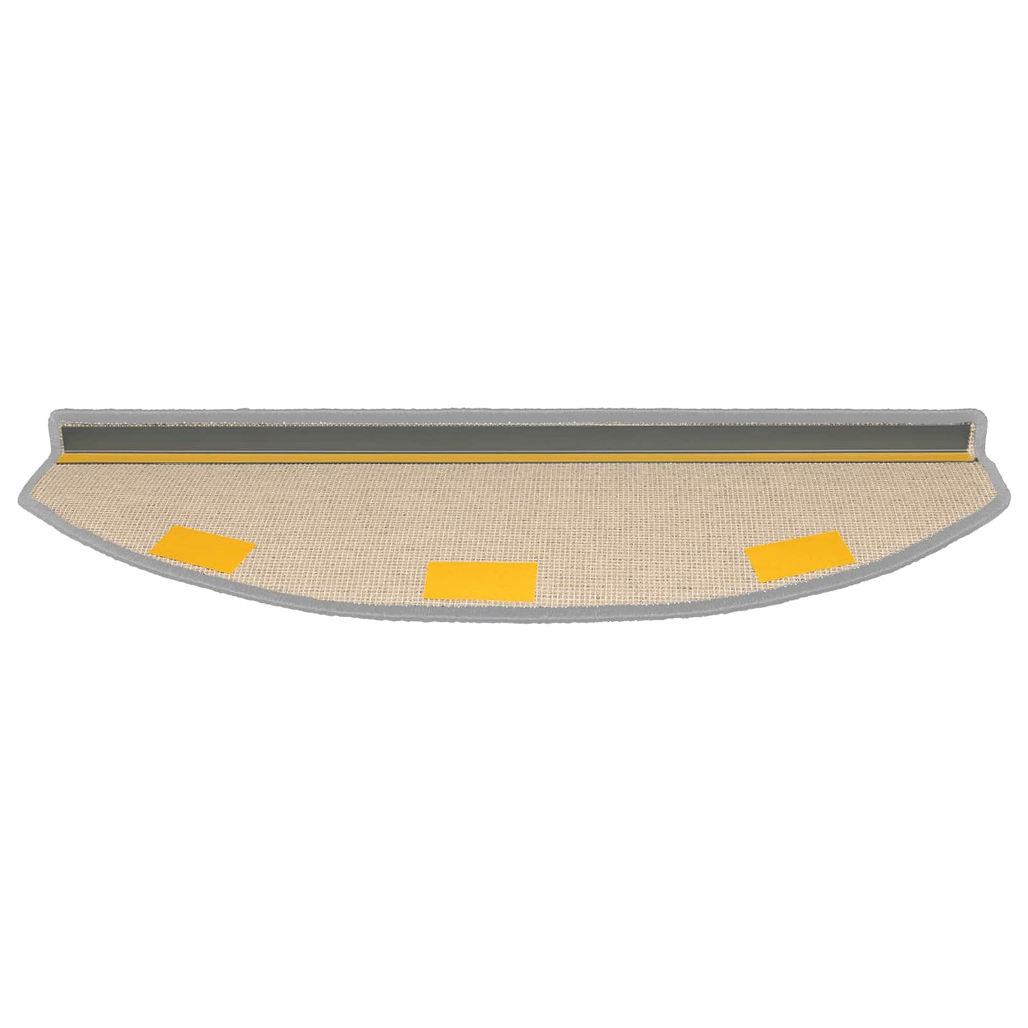 Selvlimende trappematter 15 pcs Lysegrå 80 x 24,5 x 3,5 cm